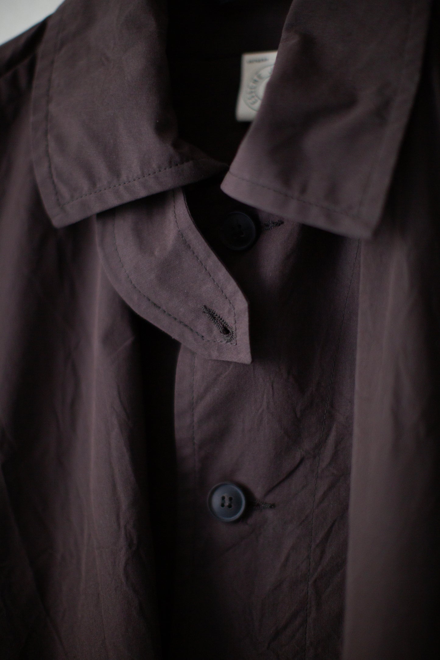 COAT#34 - COTTON SILK CANVAS OLD MAHOGANY