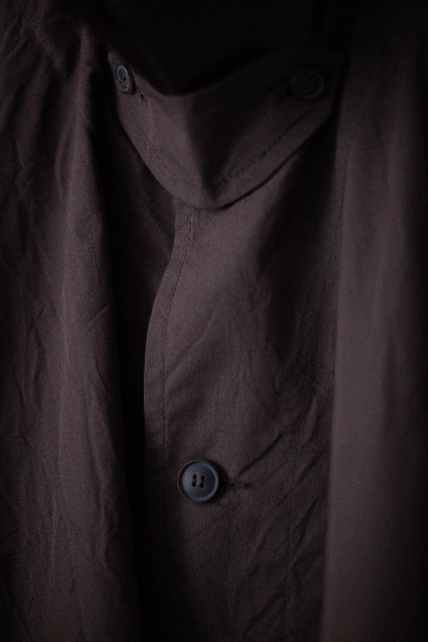 COAT#34 - COTTON SILK CANVAS OLD MAHOGANY