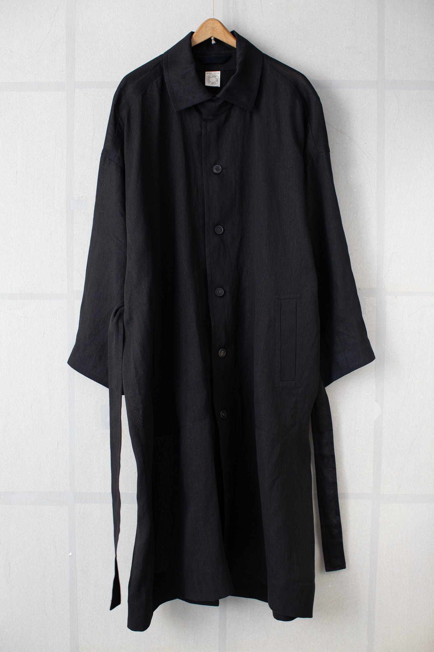 COAT#34 - PAPER SHEER TWILL BLACK