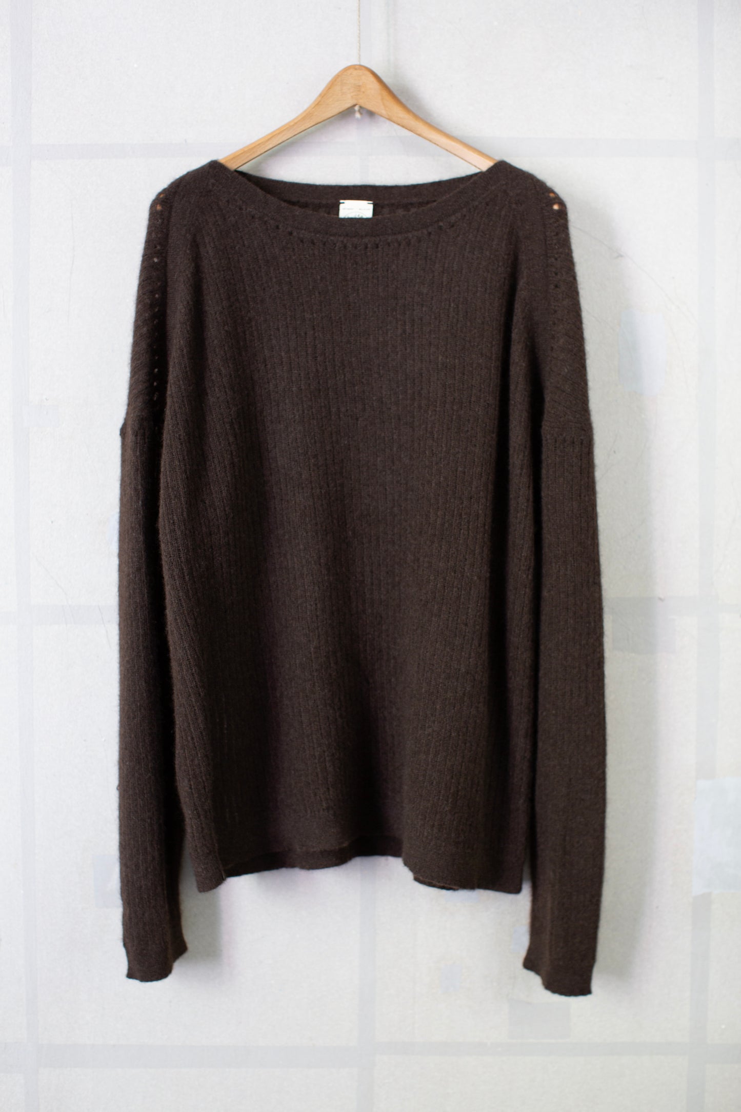 KNIT#78 - DARK BROWN YAK WOOL