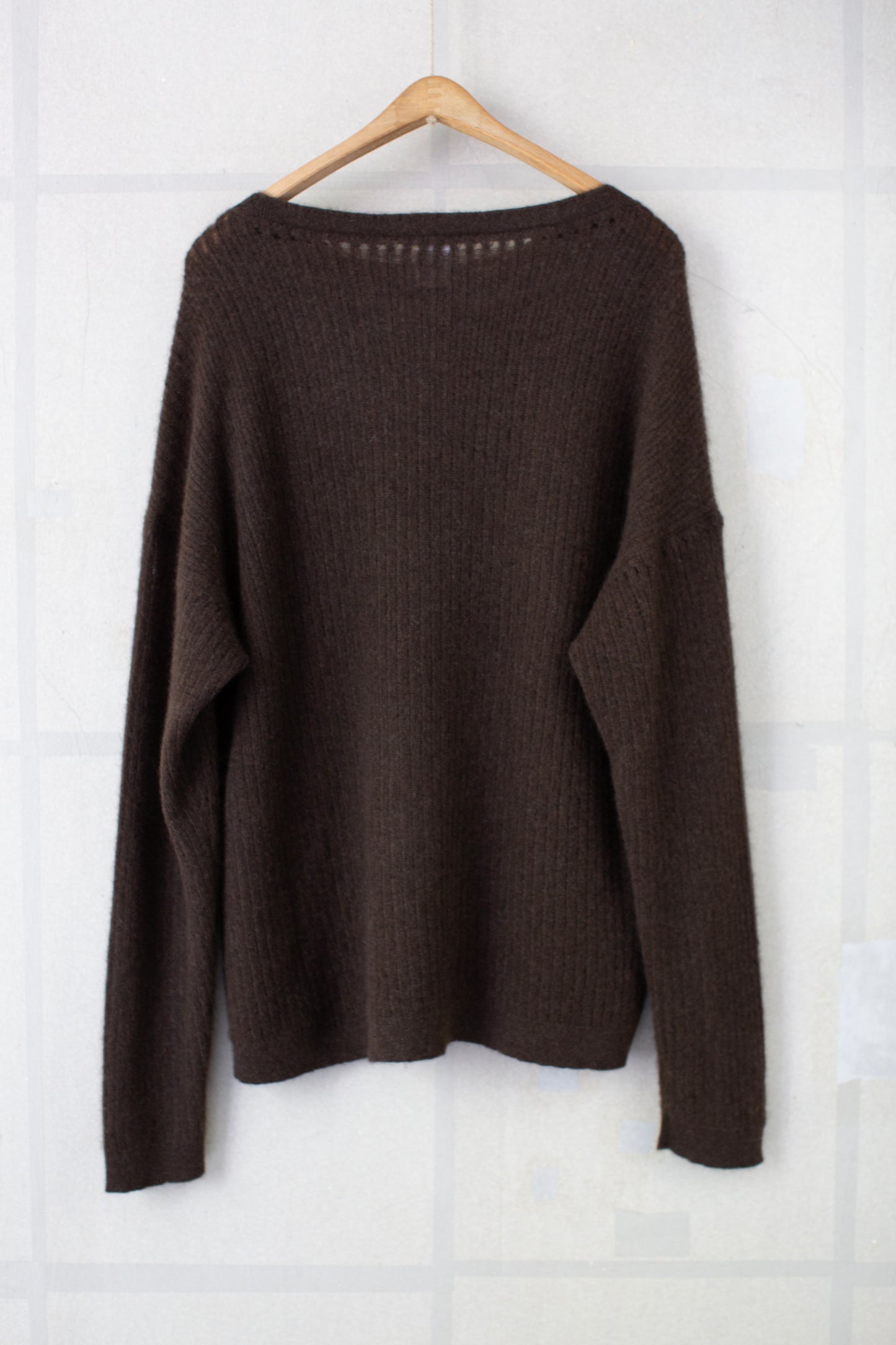 KNIT#78 - DARK BROWN YAK WOOL