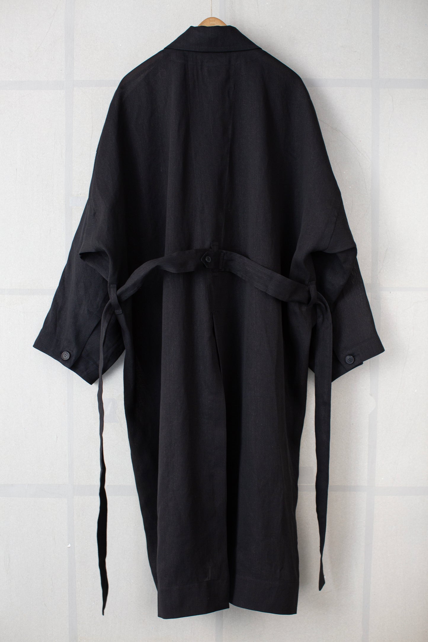 COAT#34 - PAPER SHEER TWILL BLACK