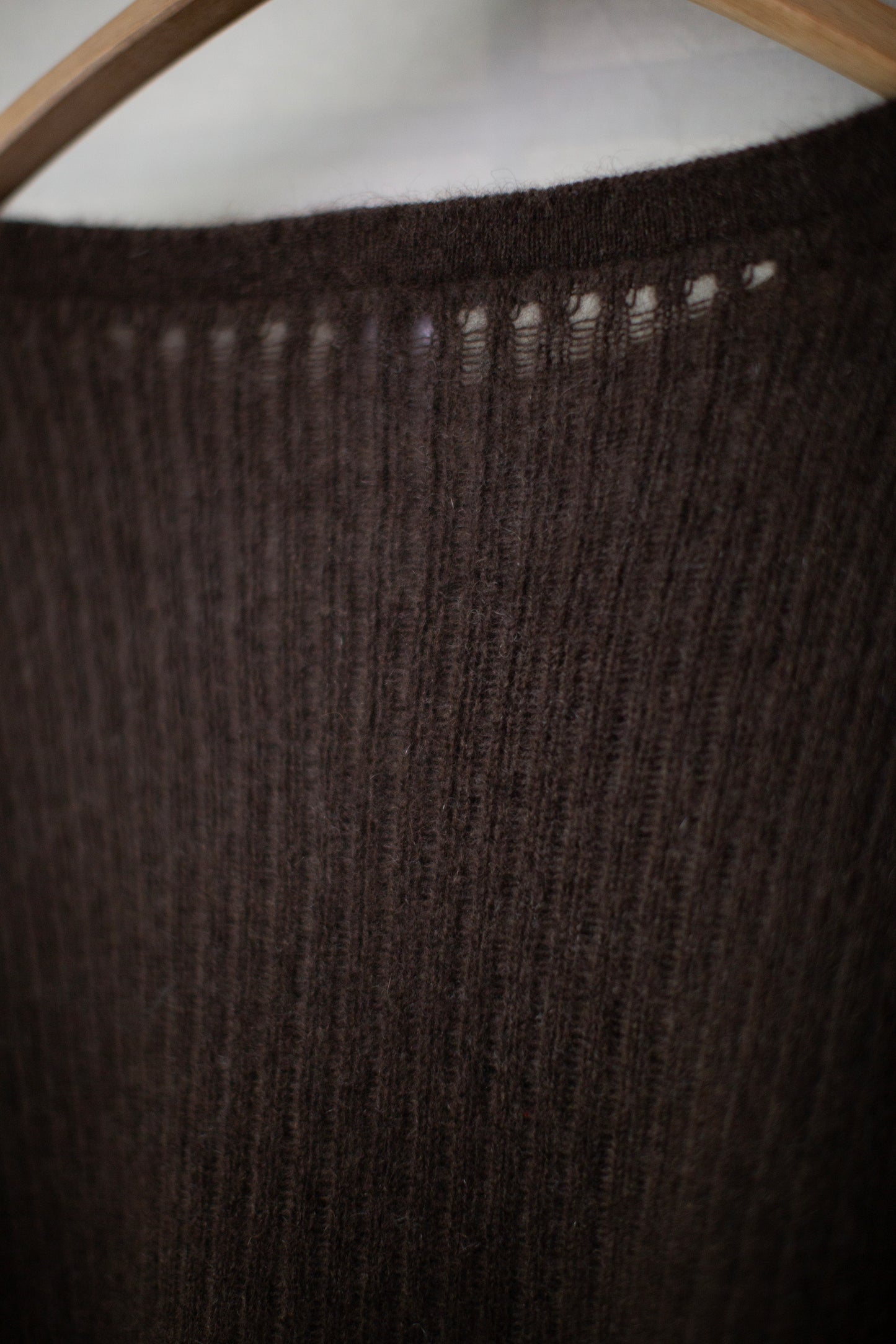 KNIT#78 - DARK BROWN YAK WOOL