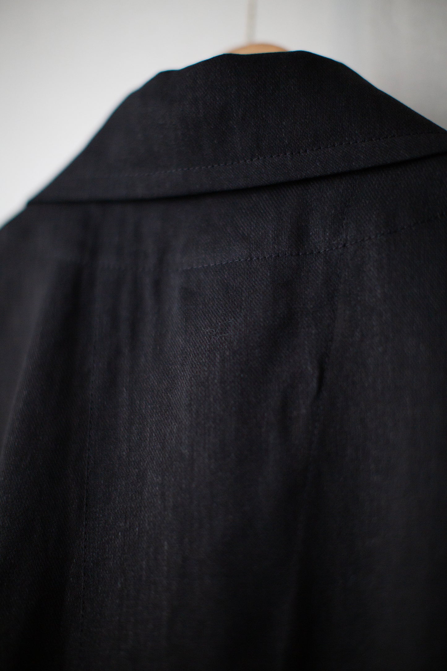 COAT#34 - PAPER SHEER TWILL BLACK