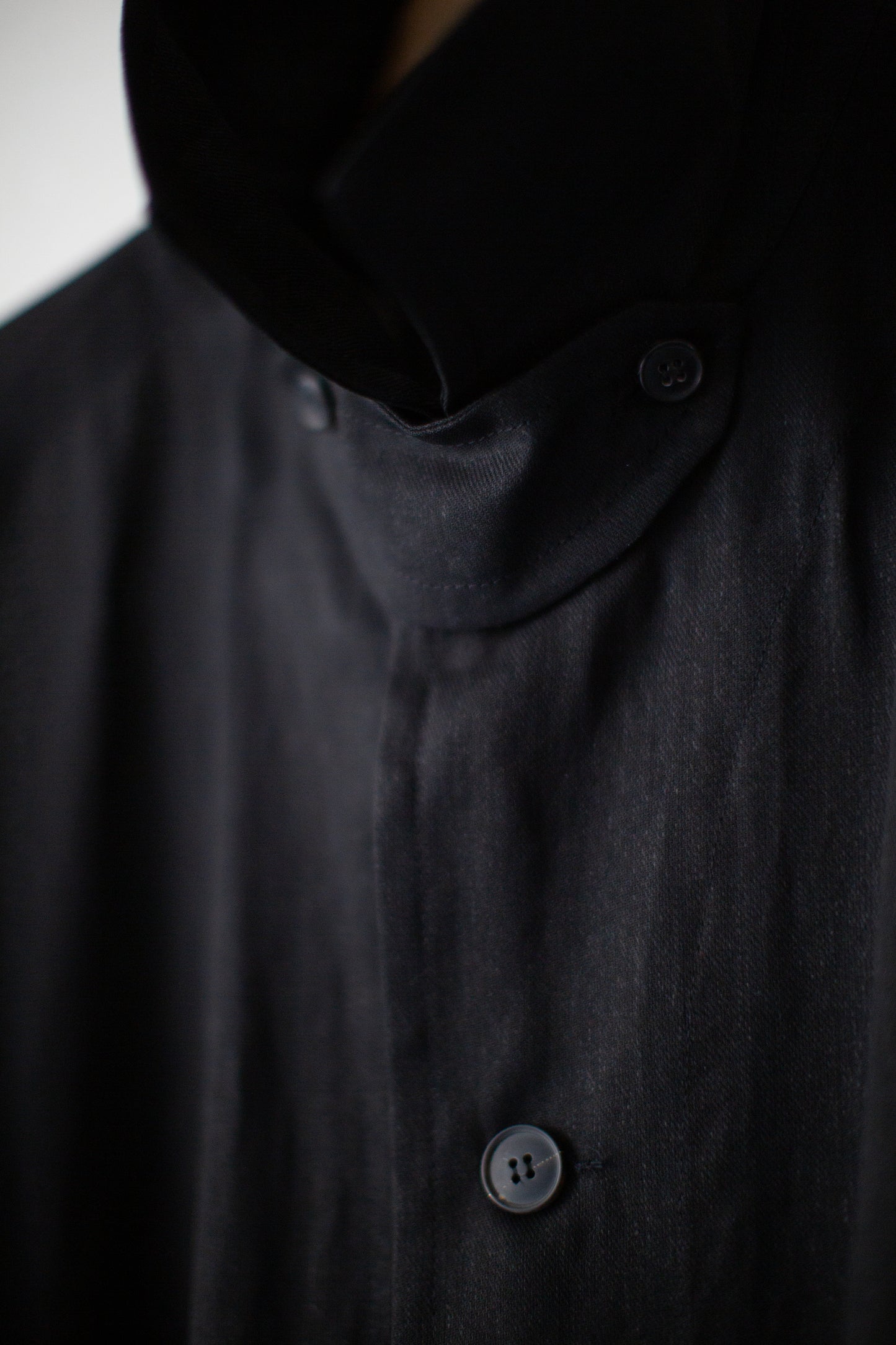 COAT#34 - PAPER SHEER TWILL BLACK