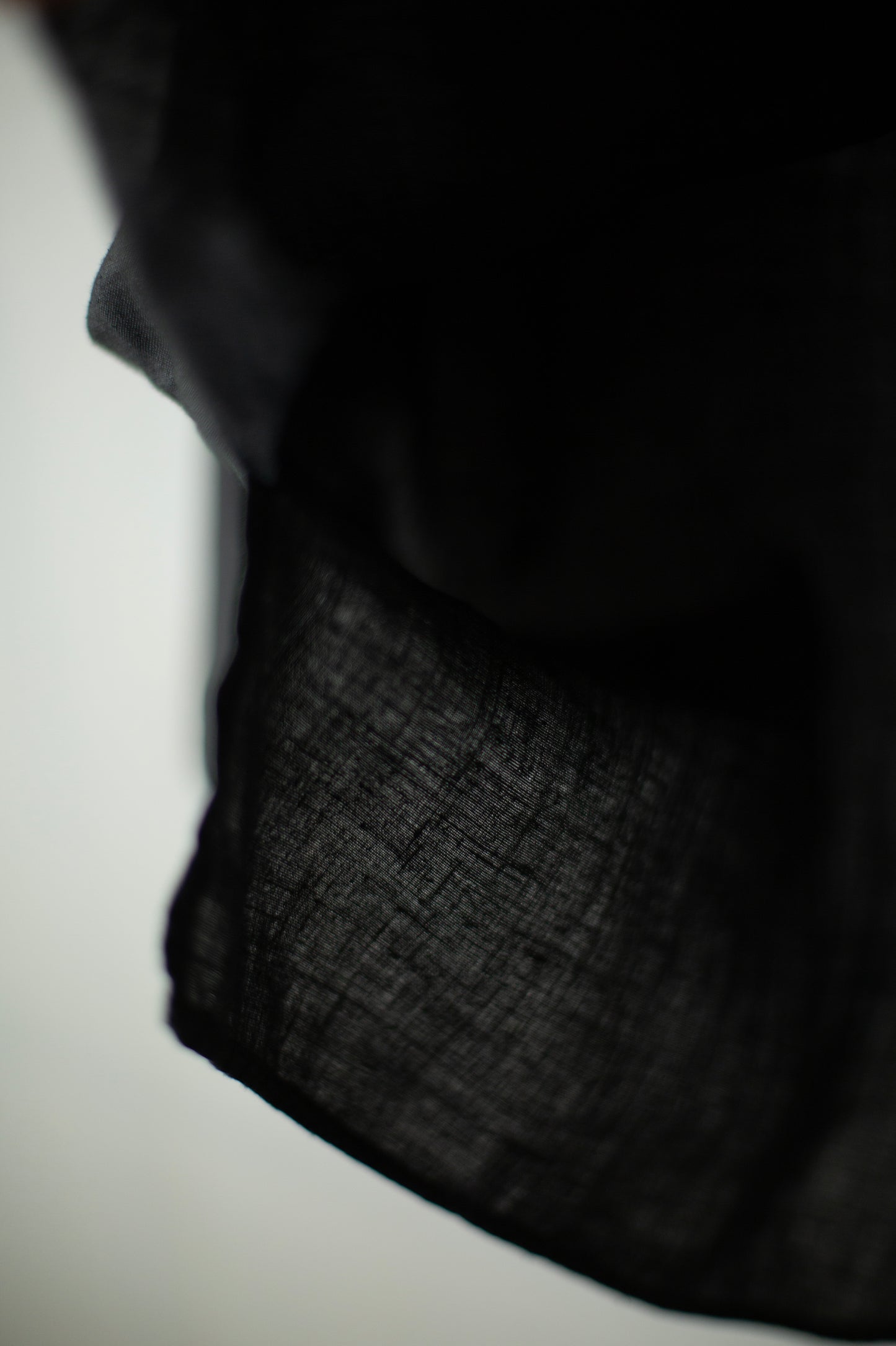 long sleeve pullover in black hemp