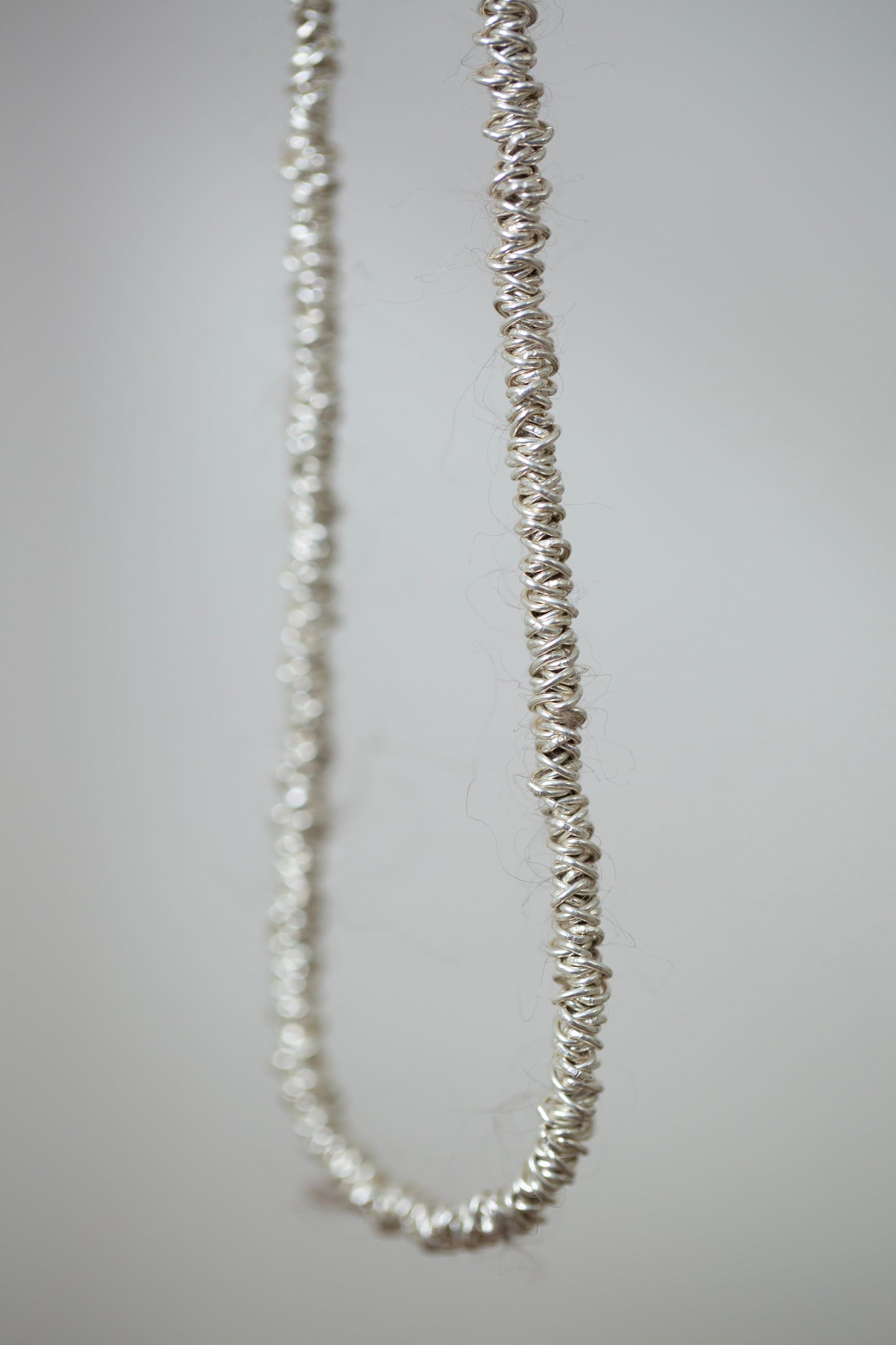 Gathered Necklace in silver