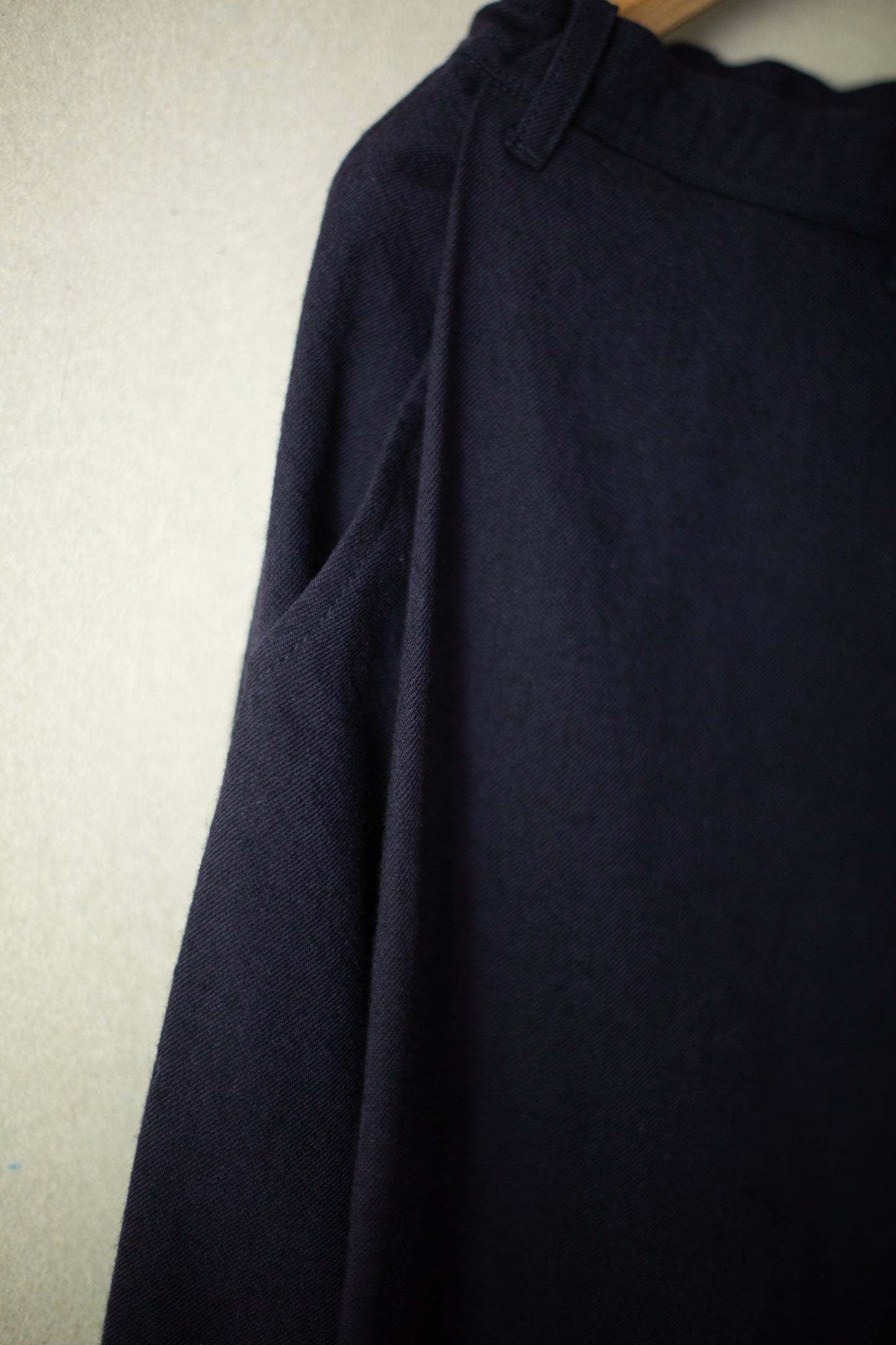 TROUSERS#83 - COTTON WOOL WASHED TWILL MIDNIGHT