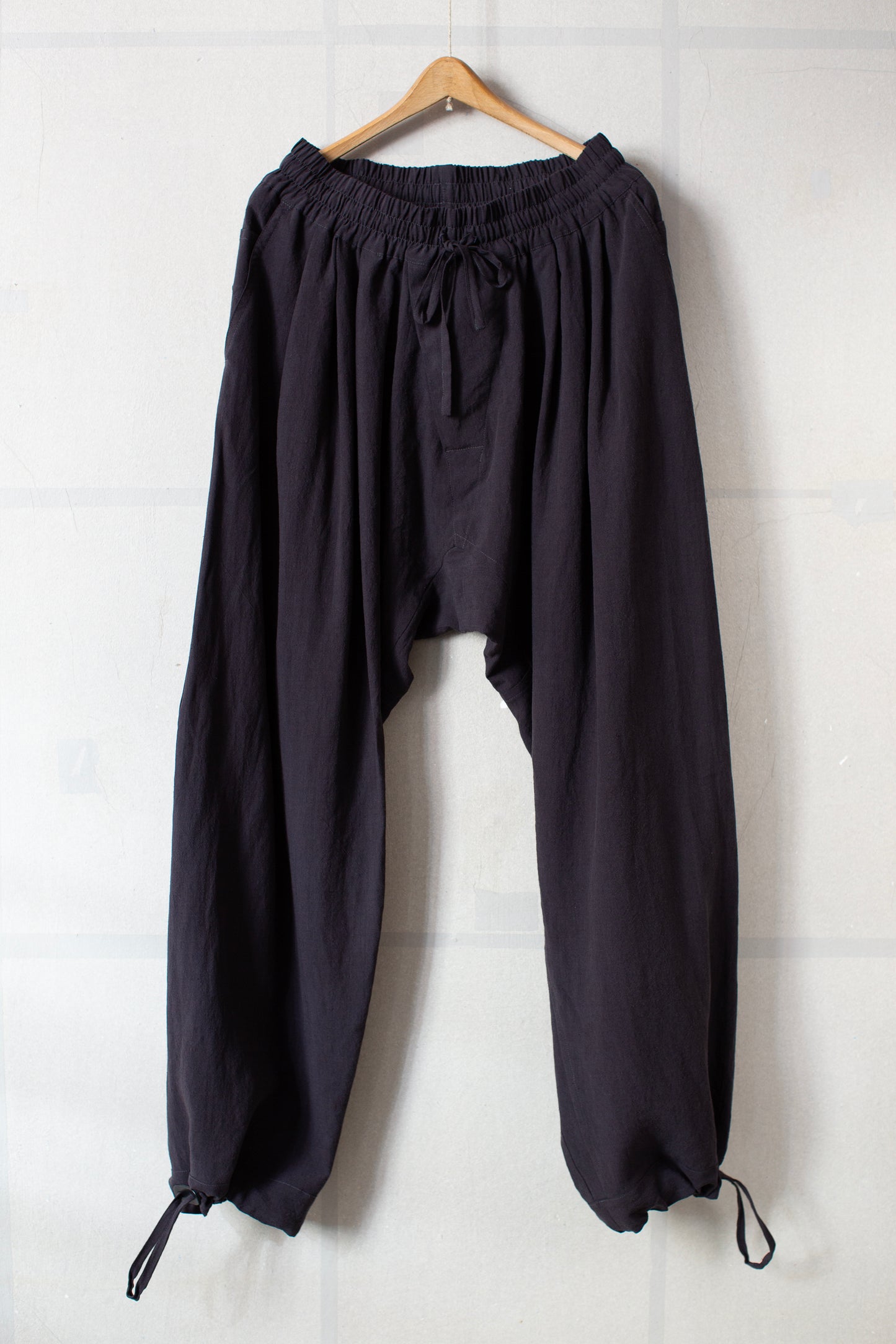 TROUSERS#91 - LINEN SILK SHIRTING SUMI KURO