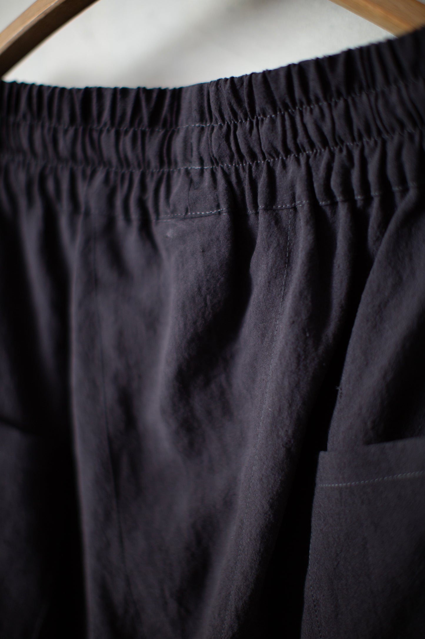 TROUSERS#91 - LINEN SILK SHIRTING SUMI KURO