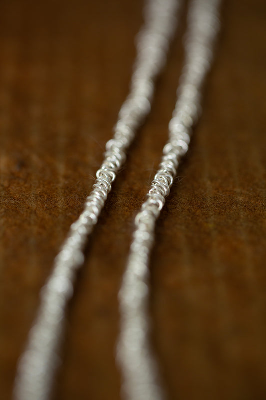 Gathered Necklace in silver