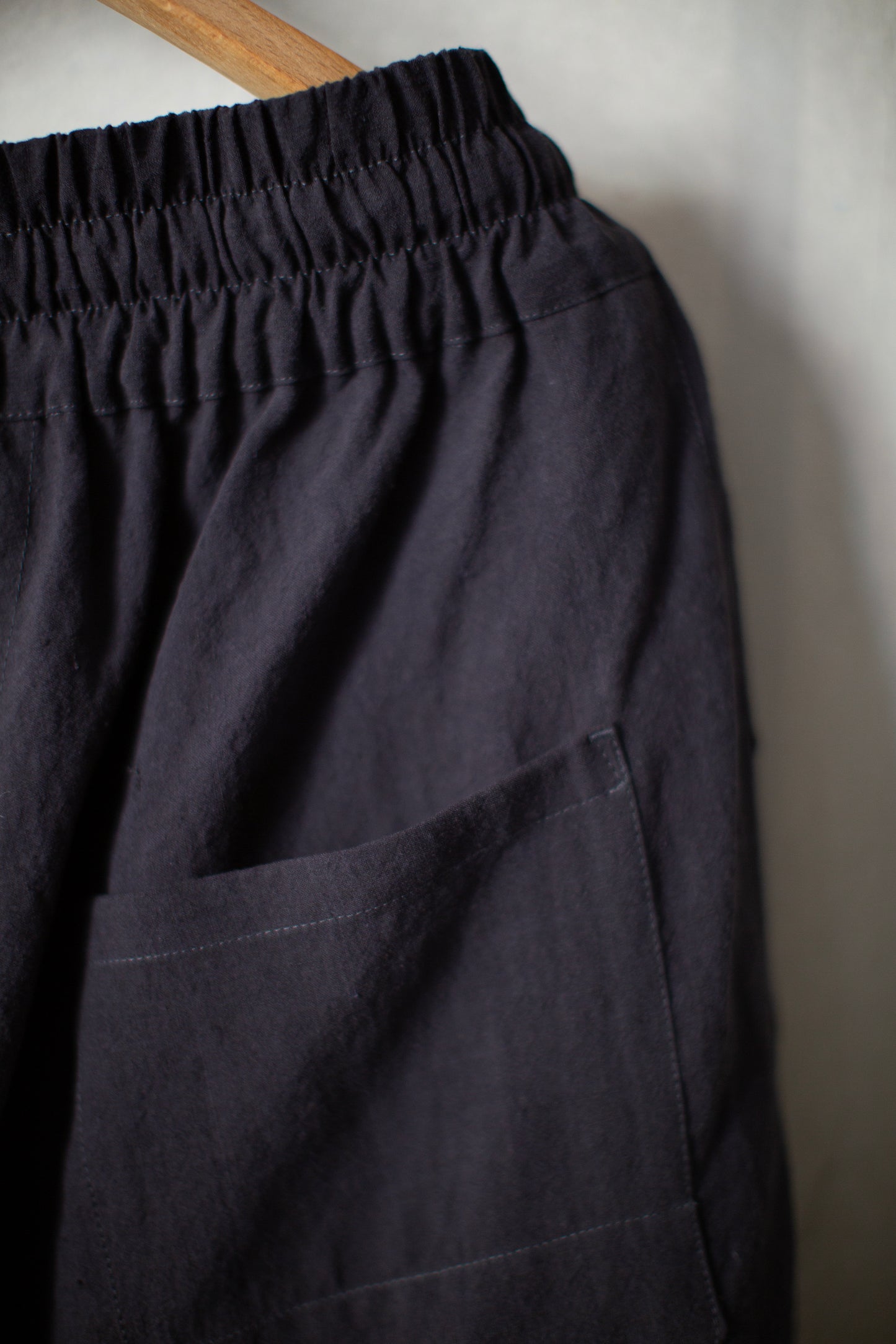 TROUSERS#91 - LINEN SILK SHIRTING SUMI KURO