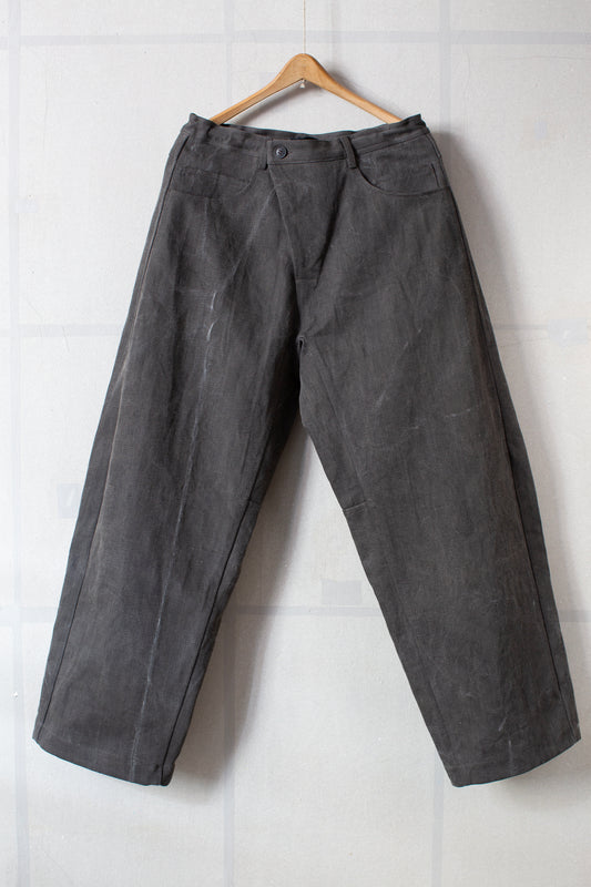 TROUSERS#90 - COTTON HEMP DENIM SUMI KAKISHIBU