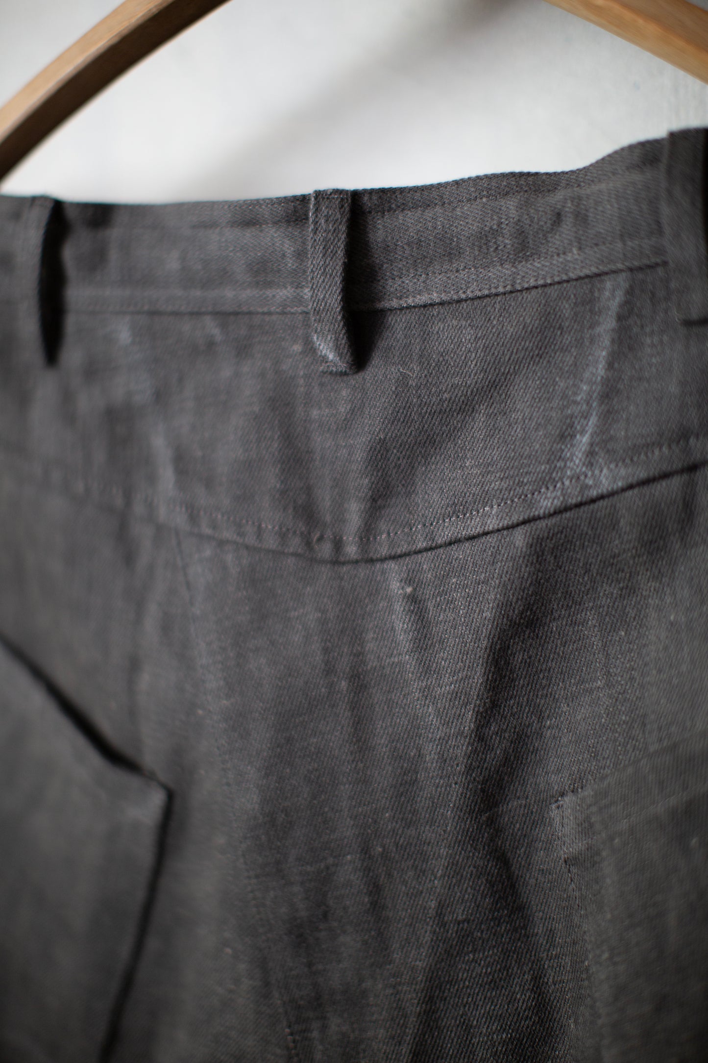 TROUSERS#90 - COTTON HEMP DENIM SUMI KAKISHIBU
