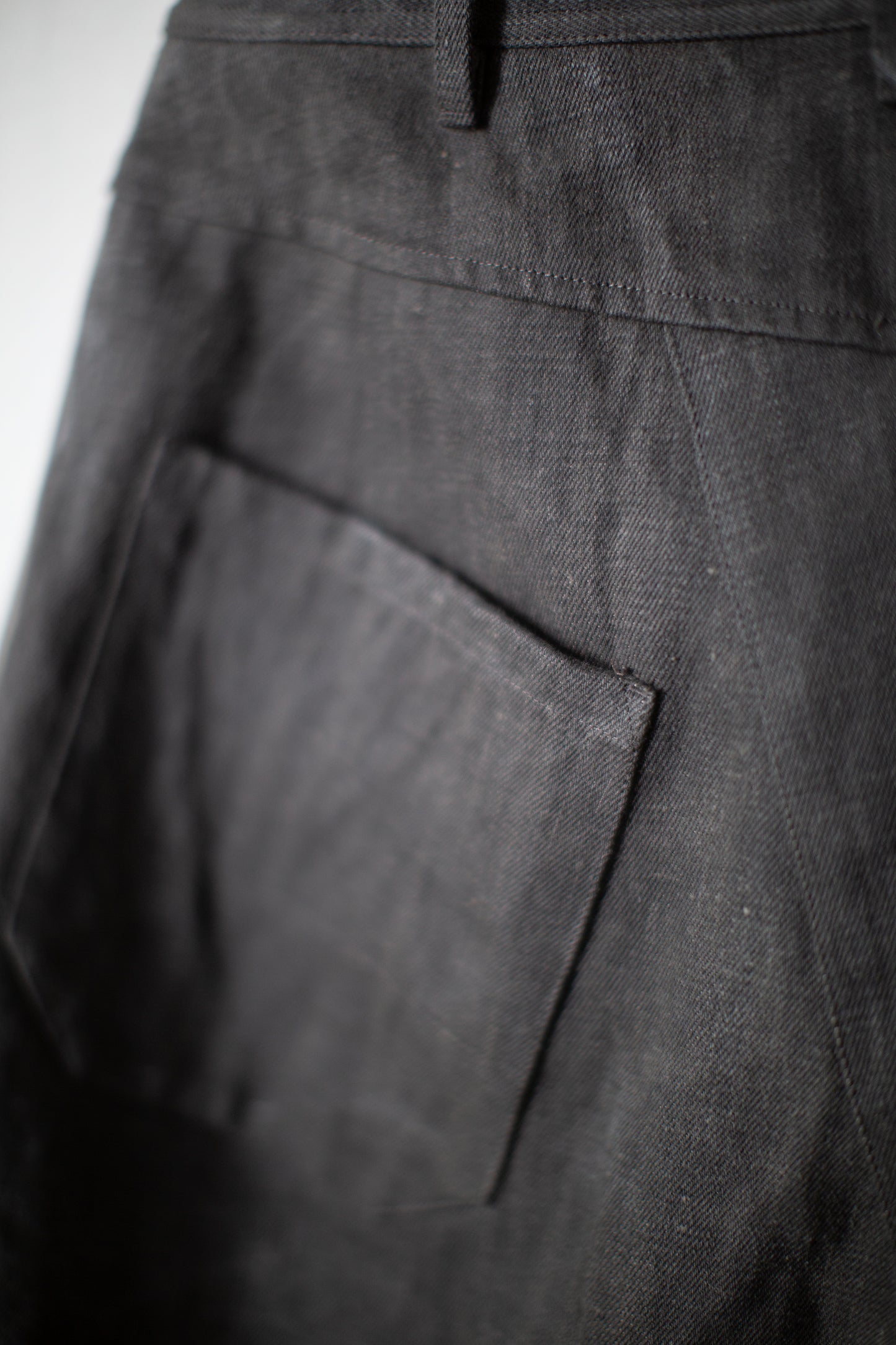 TROUSERS#90 - COTTON HEMP DENIM SUMI KAKISHIBU