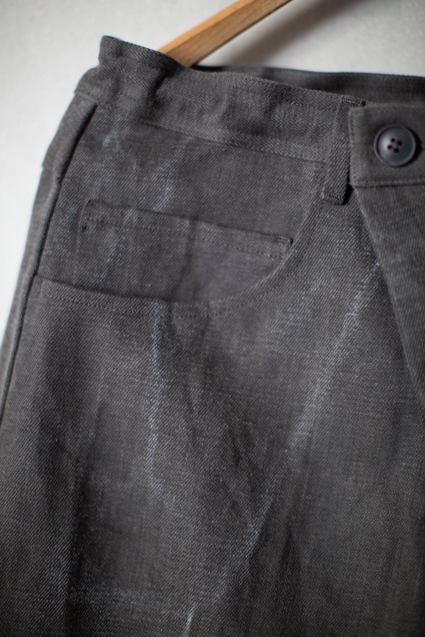 TROUSERS#90 - COTTON HEMP DENIM SUMI KAKISHIBU