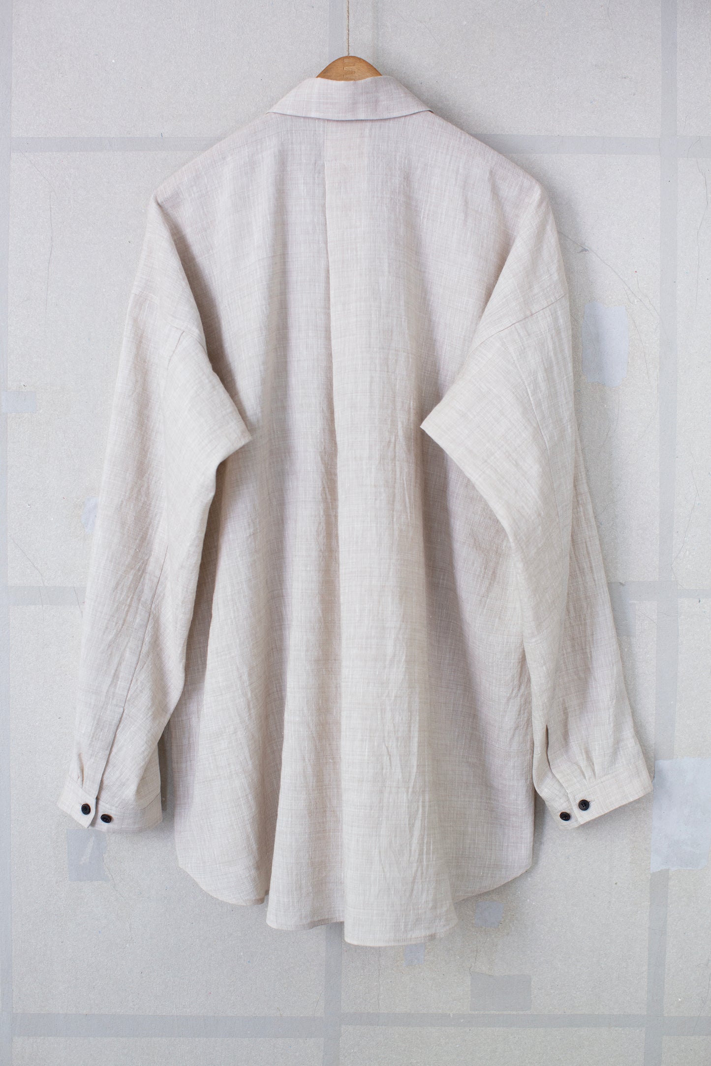 SHIRT#106 - KINARI LINEN WOOL WASHED SHIRTING