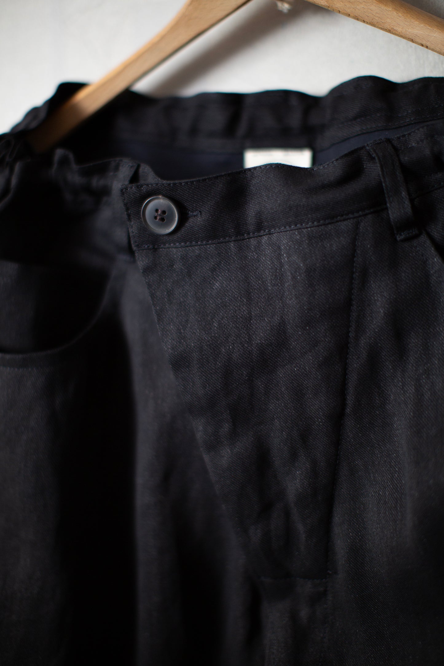 TROUSERS#90 - PAPER SHEER TWILL BLACK
