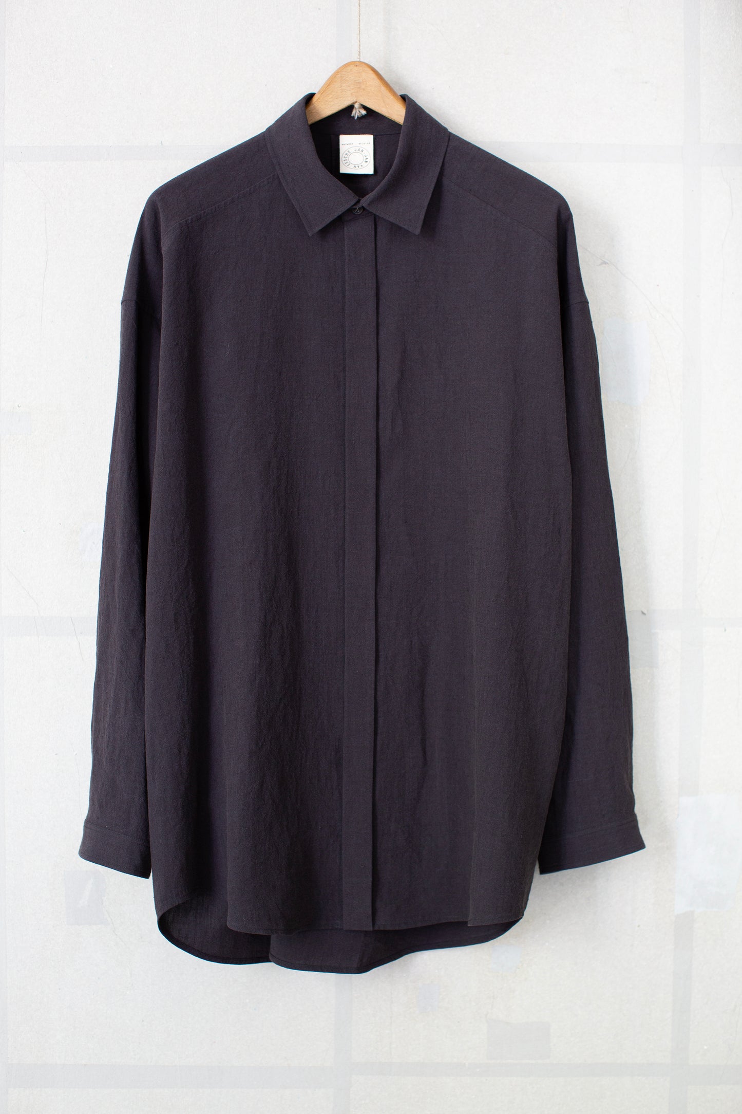 SHIRT#106 - SUMI KURO LINEN SILK SHIRTING