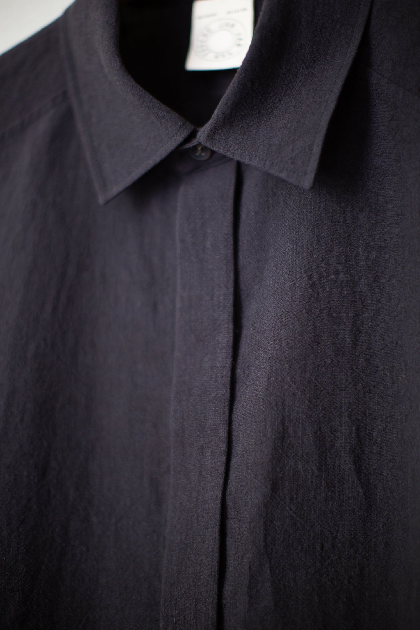SHIRT#106 - SUMI KURO LINEN SILK SHIRTING