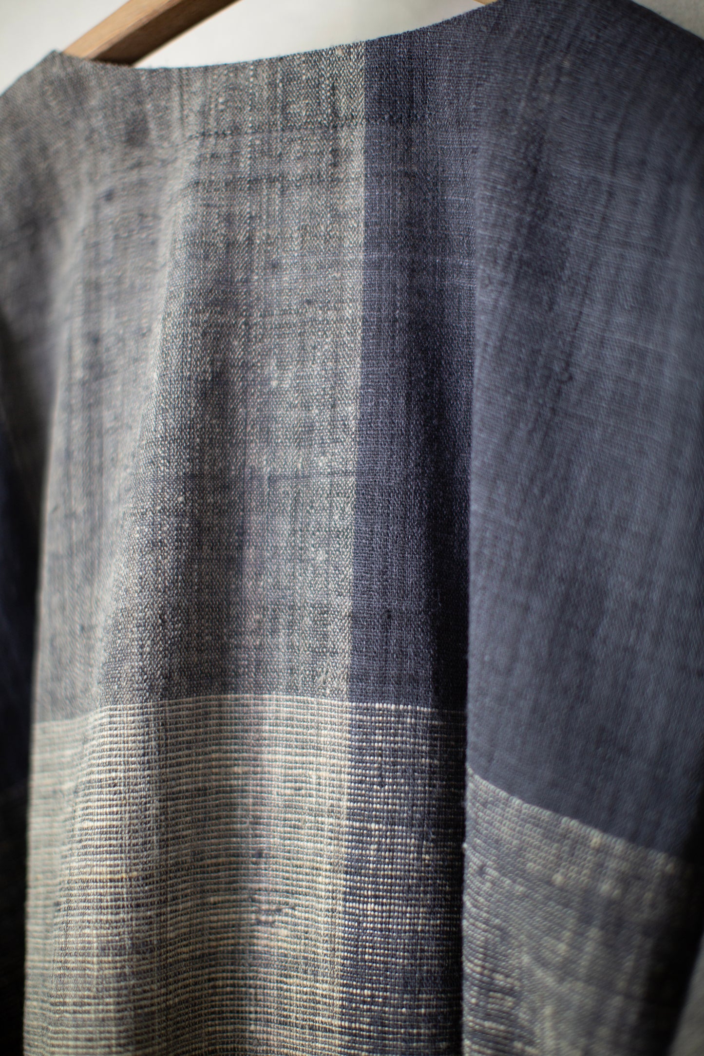 TUNIC#46 - IRON OXIDE / RICE HAY HANDWOVEN