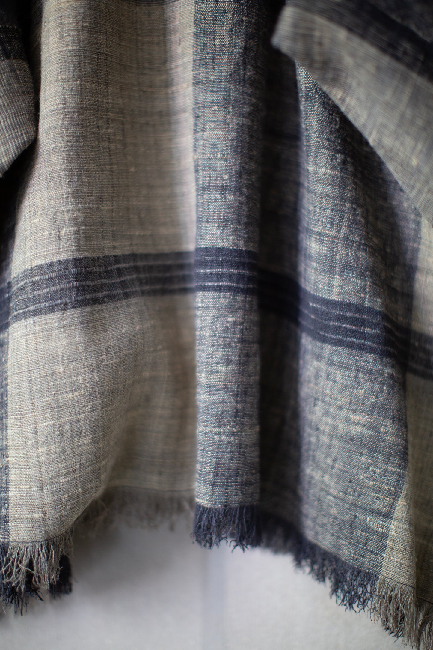 TUNIC#46 - IRON OXIDE / RICE HAY HANDWOVEN
