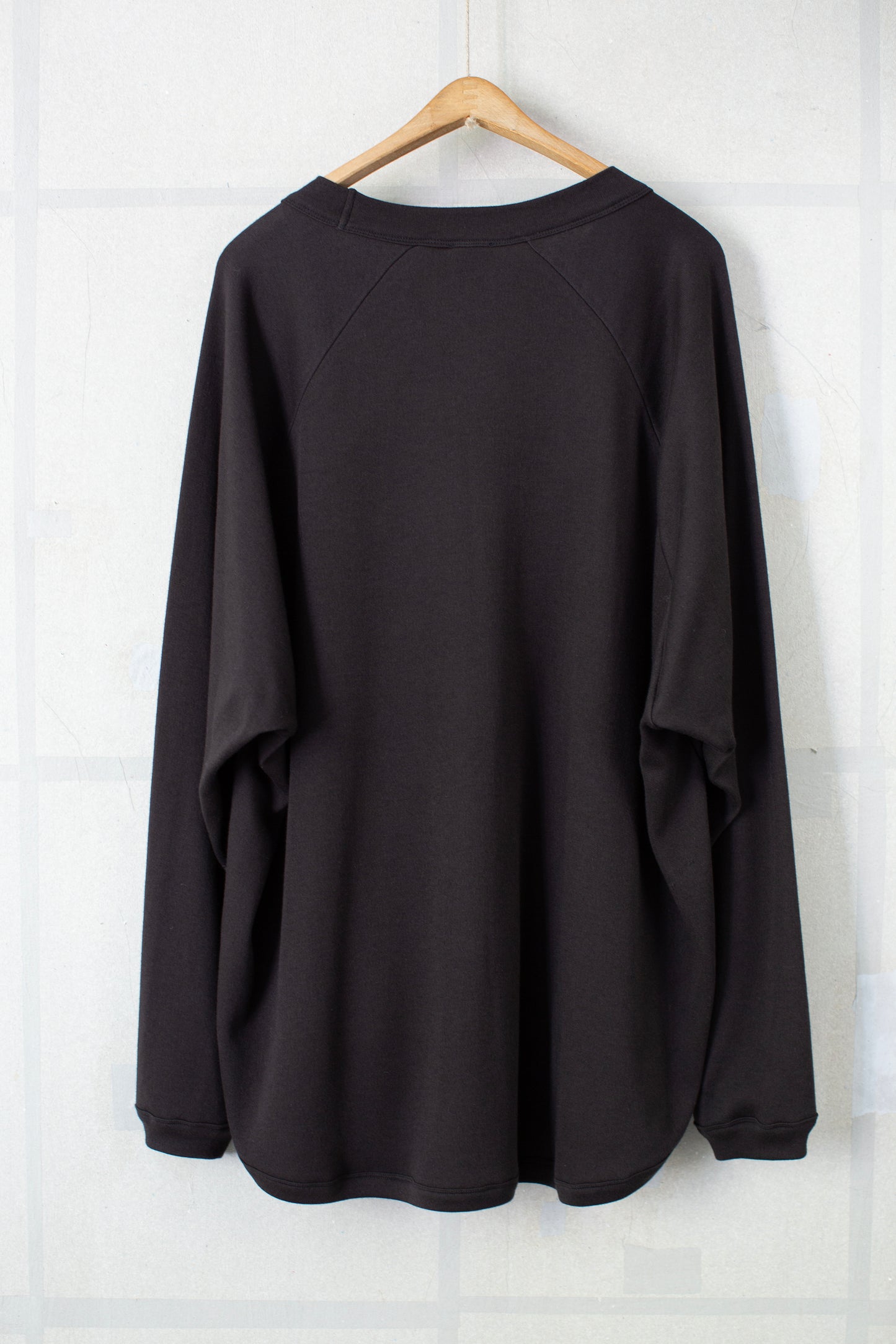 TEE#93 - EBONY BLACK COTTON CASHMERE PANCAKE