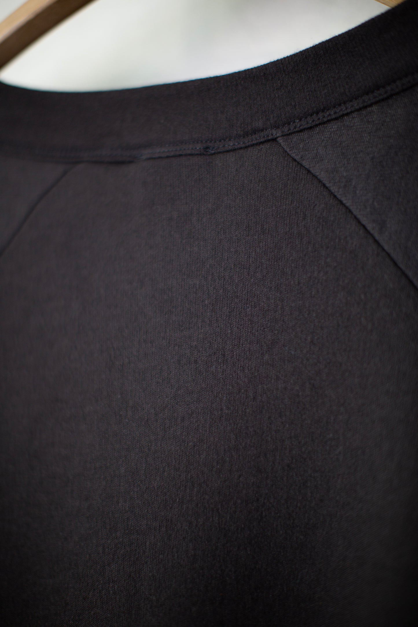 TEE#93 - EBONY BLACK COTTON CASHMERE PANCAKE