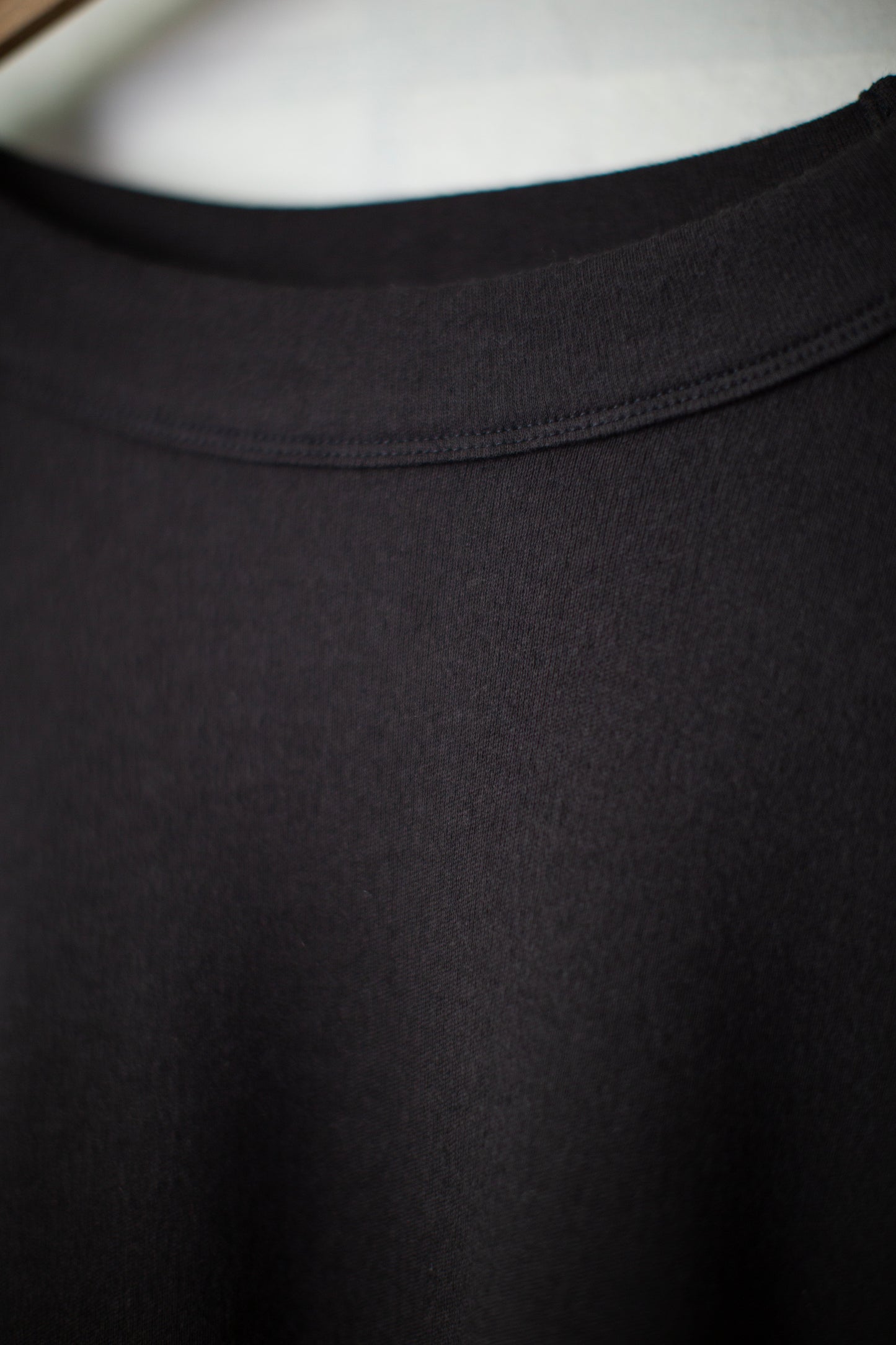 TEE#93 - EBONY BLACK COTTON CASHMERE PANCAKE
