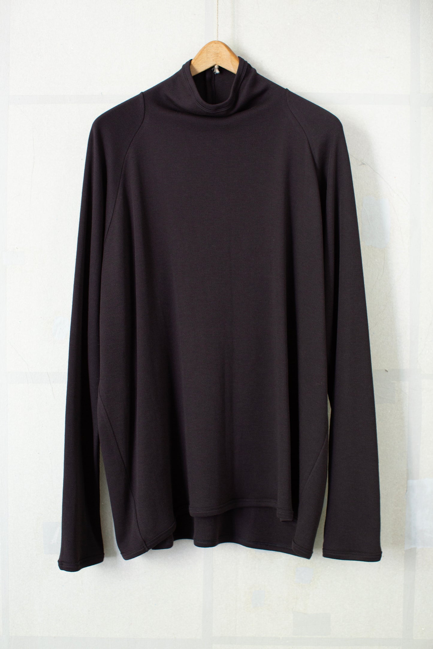 TEE#85 - EBONY BLACK COTTON CASHMERE PANCAKE