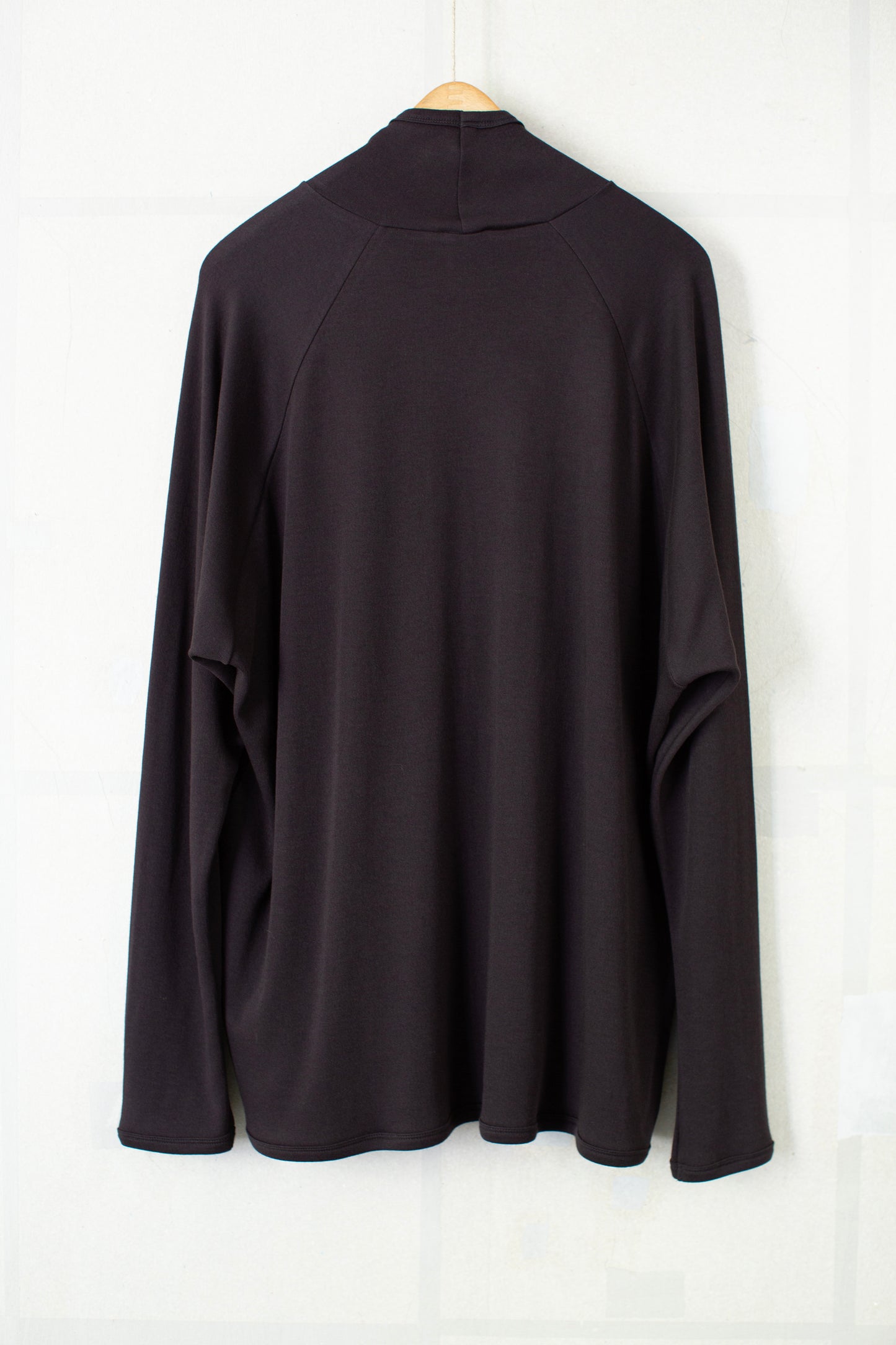 TEE#85 - EBONY BLACK COTTON CASHMERE PANCAKE