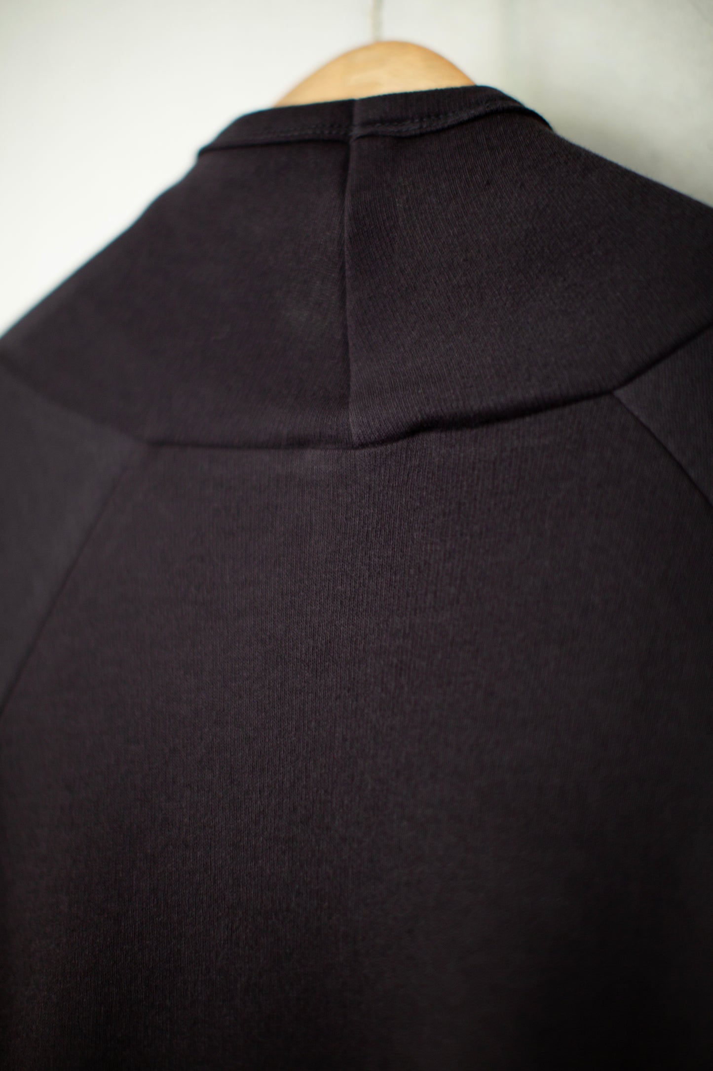 TEE#85 - EBONY BLACK COTTON CASHMERE PANCAKE