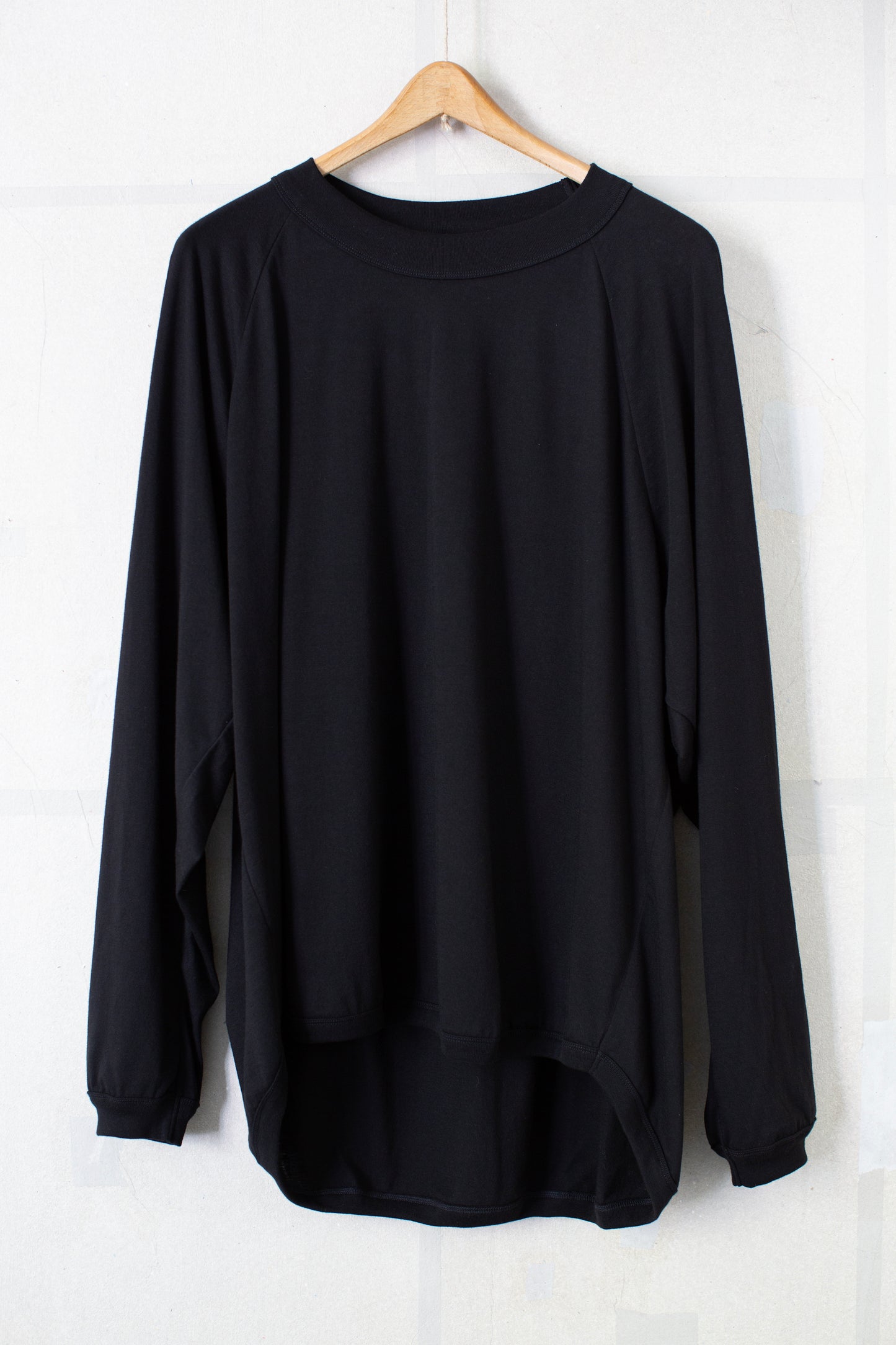 TEE#93 - BLACK COTTON CASHMERE JERSEY
