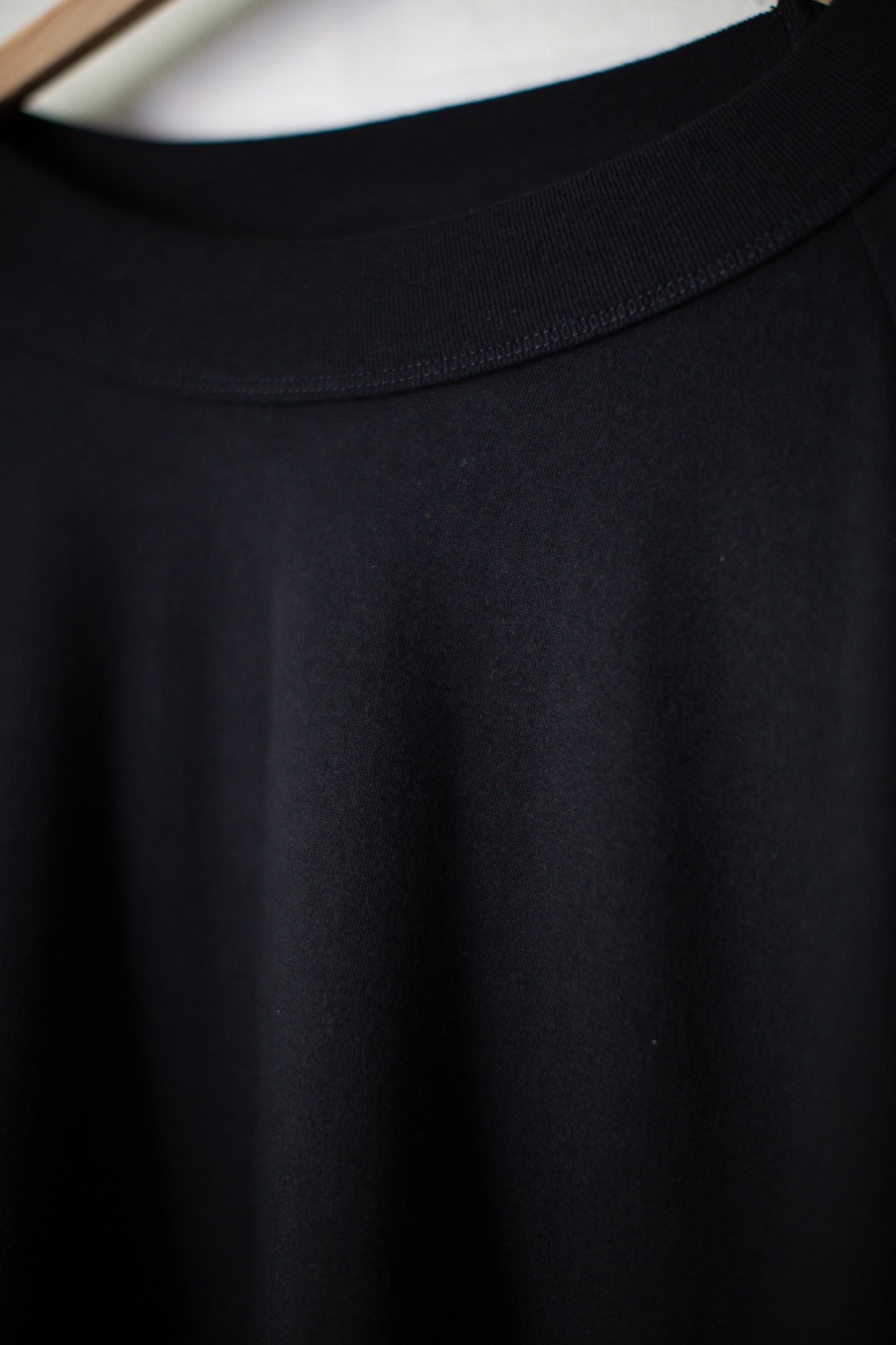 TEE#93 - BLACK COTTON CASHMERE JERSEY