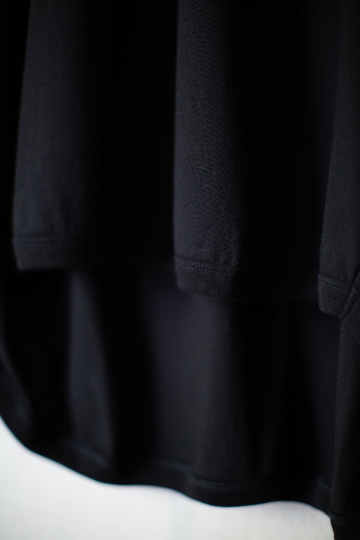 TEE#93 - BLACK COTTON CASHMERE JERSEY