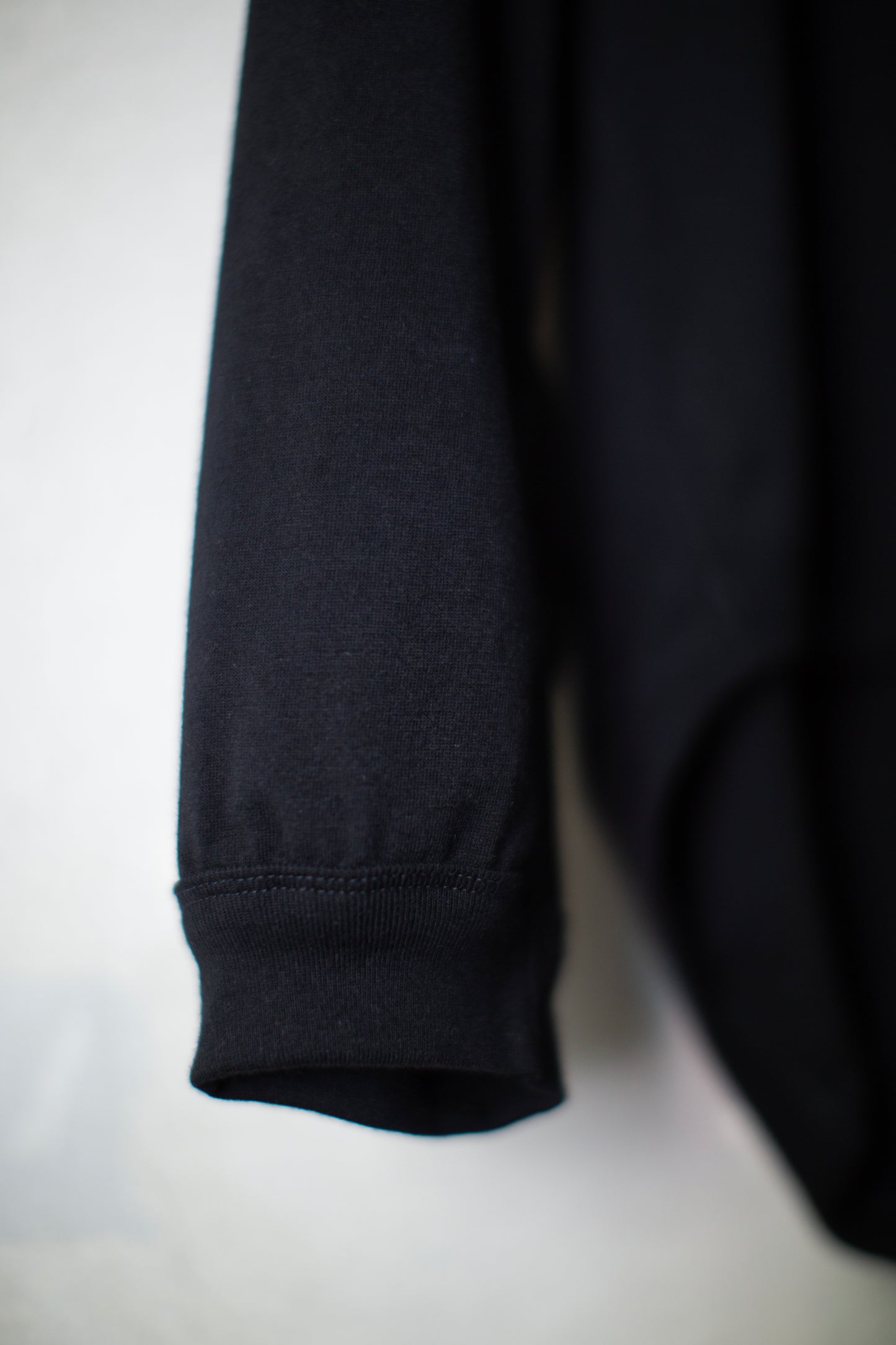 TEE#93 - BLACK COTTON CASHMERE JERSEY