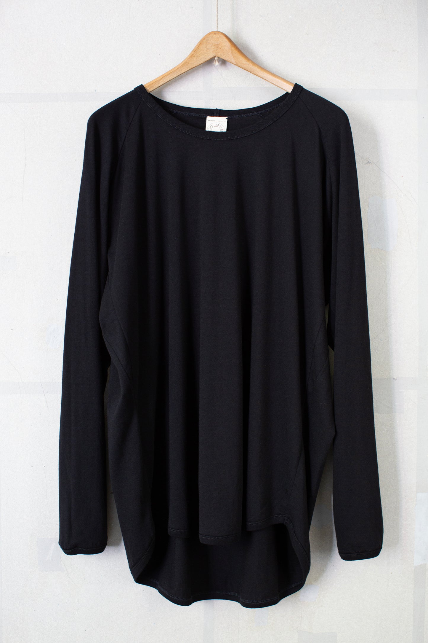 TEE#92 - BLACK COTTON CASHMERE JERSEY