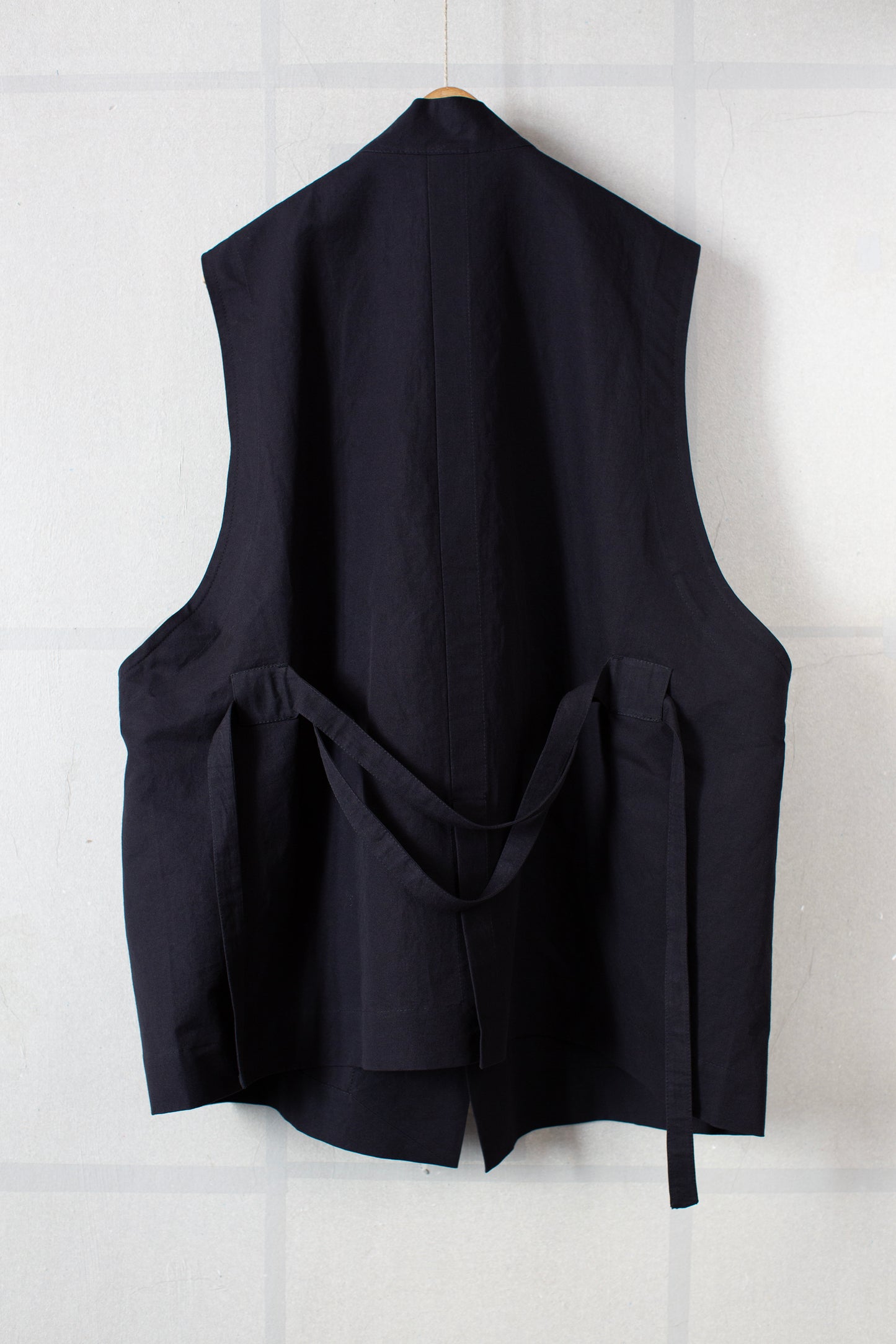 GILET#15 - COTTON PAPER FINE TWILL BLACK