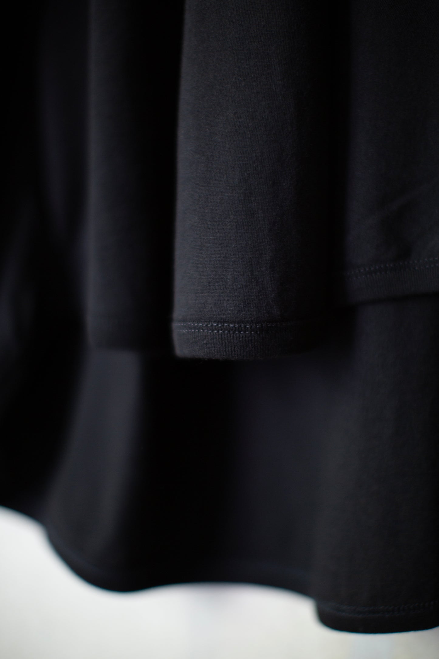 TEE#92 - BLACK COTTON CASHMERE JERSEY