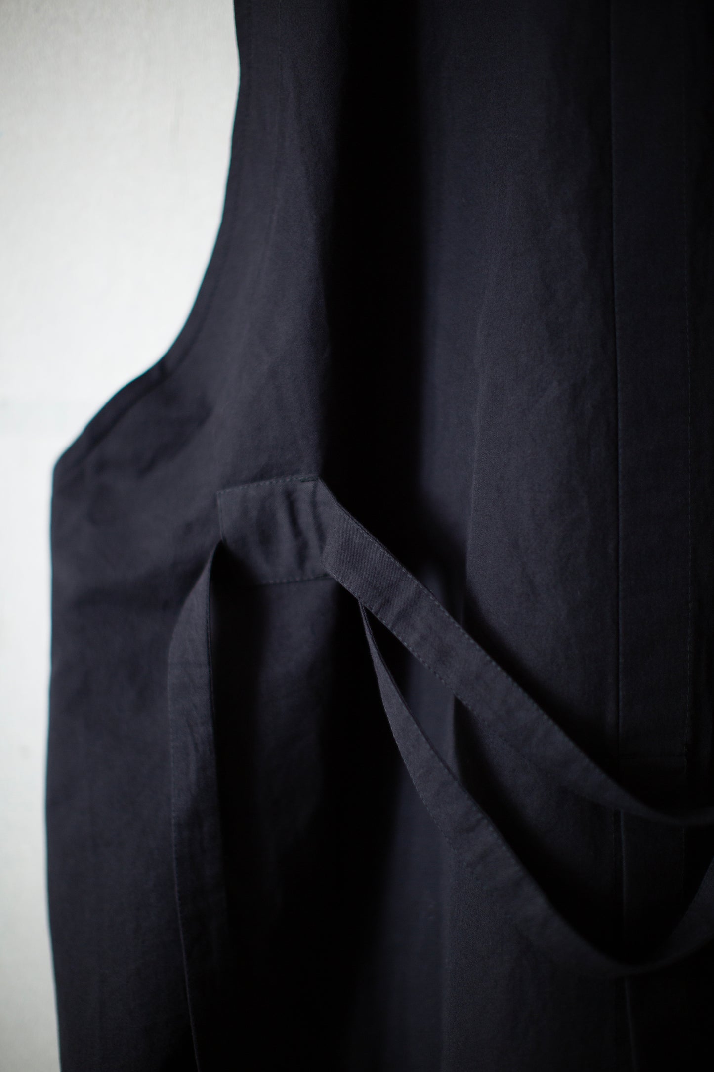 GILET#15 - COTTON PAPER FINE TWILL BLACK