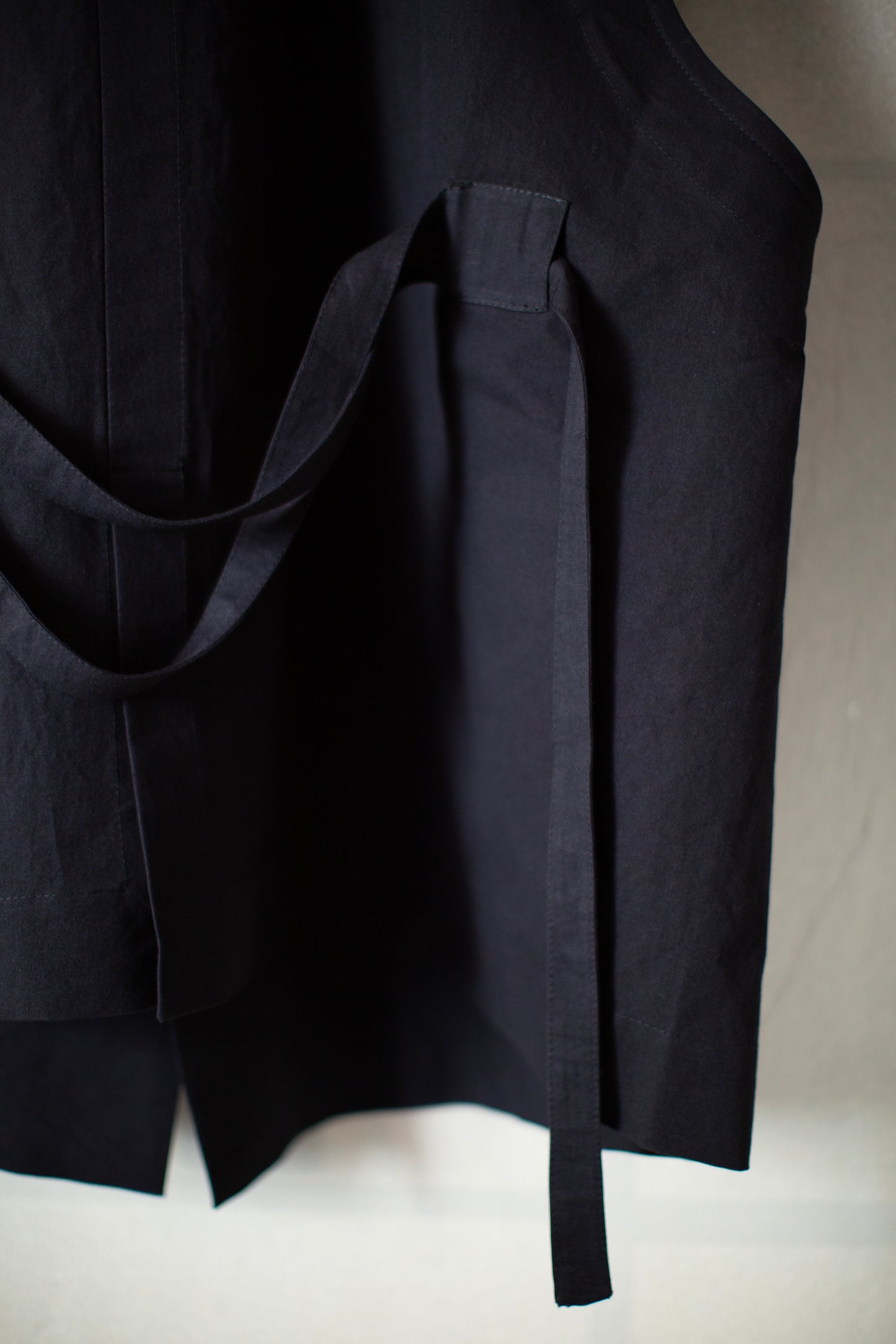 GILET#15 - COTTON PAPER FINE TWILL BLACK