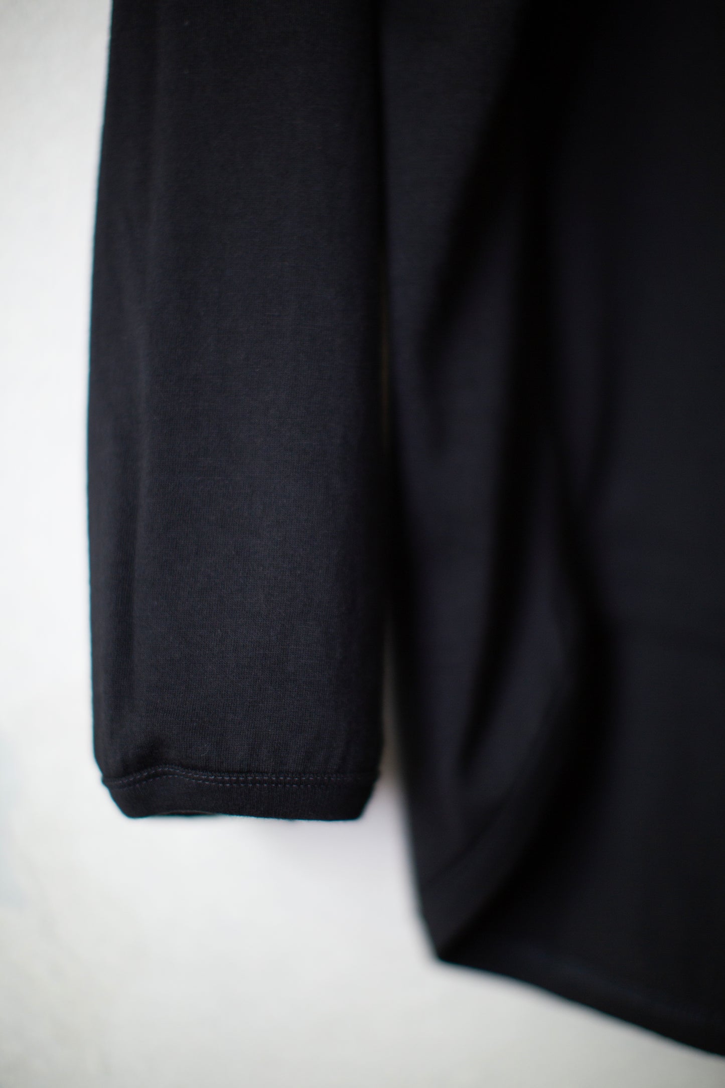 TEE#92 - BLACK COTTON CASHMERE JERSEY