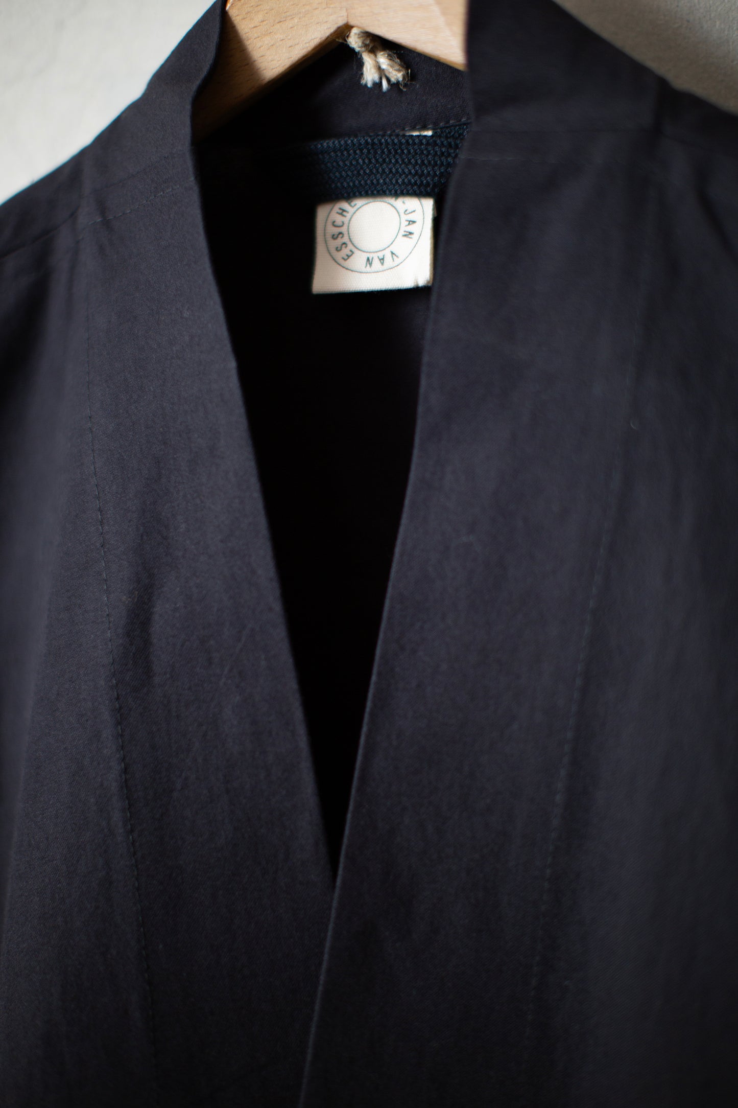 GILET#15 - COTTON PAPER FINE TWILL BLACK