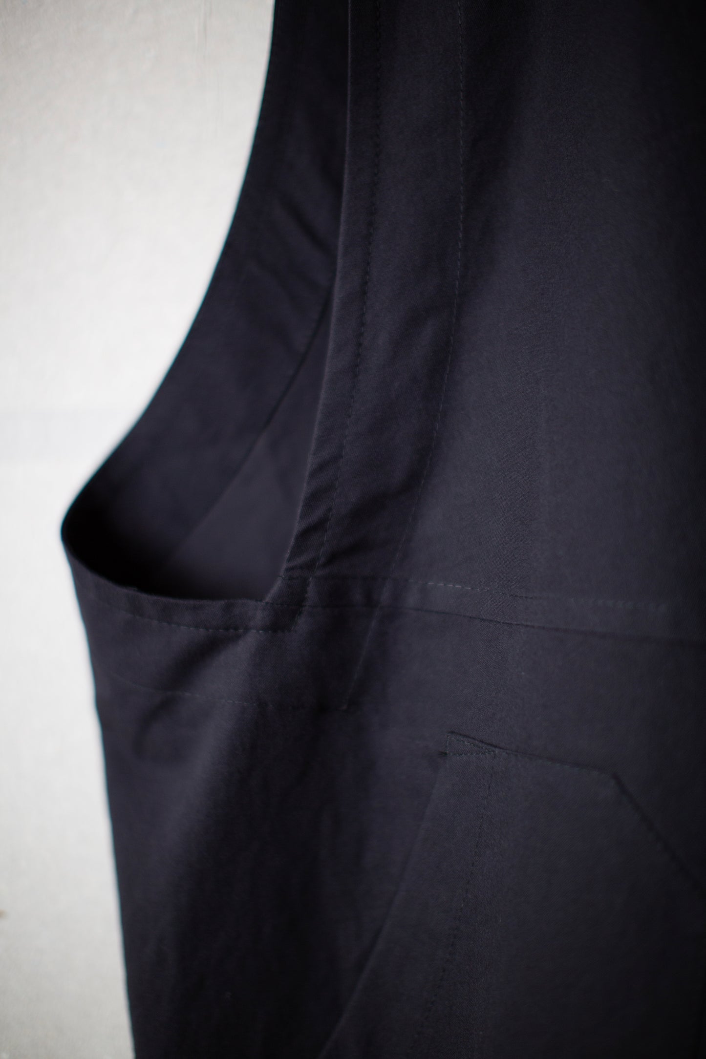 GILET#15 - COTTON PAPER FINE TWILL BLACK