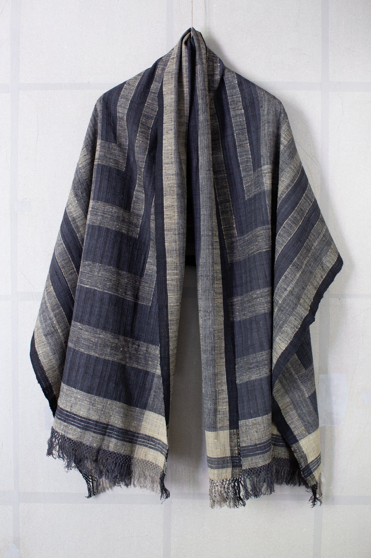 STOLE#2 - IRON OXIDE / RICE HAY HANDWOVEN