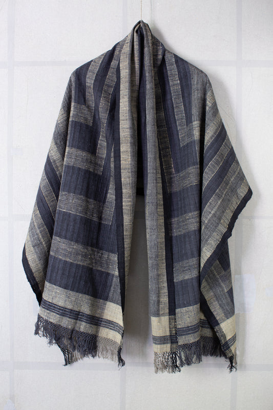 STOLE#2 - IRON OXIDE / RICE HAY HANDWOVEN