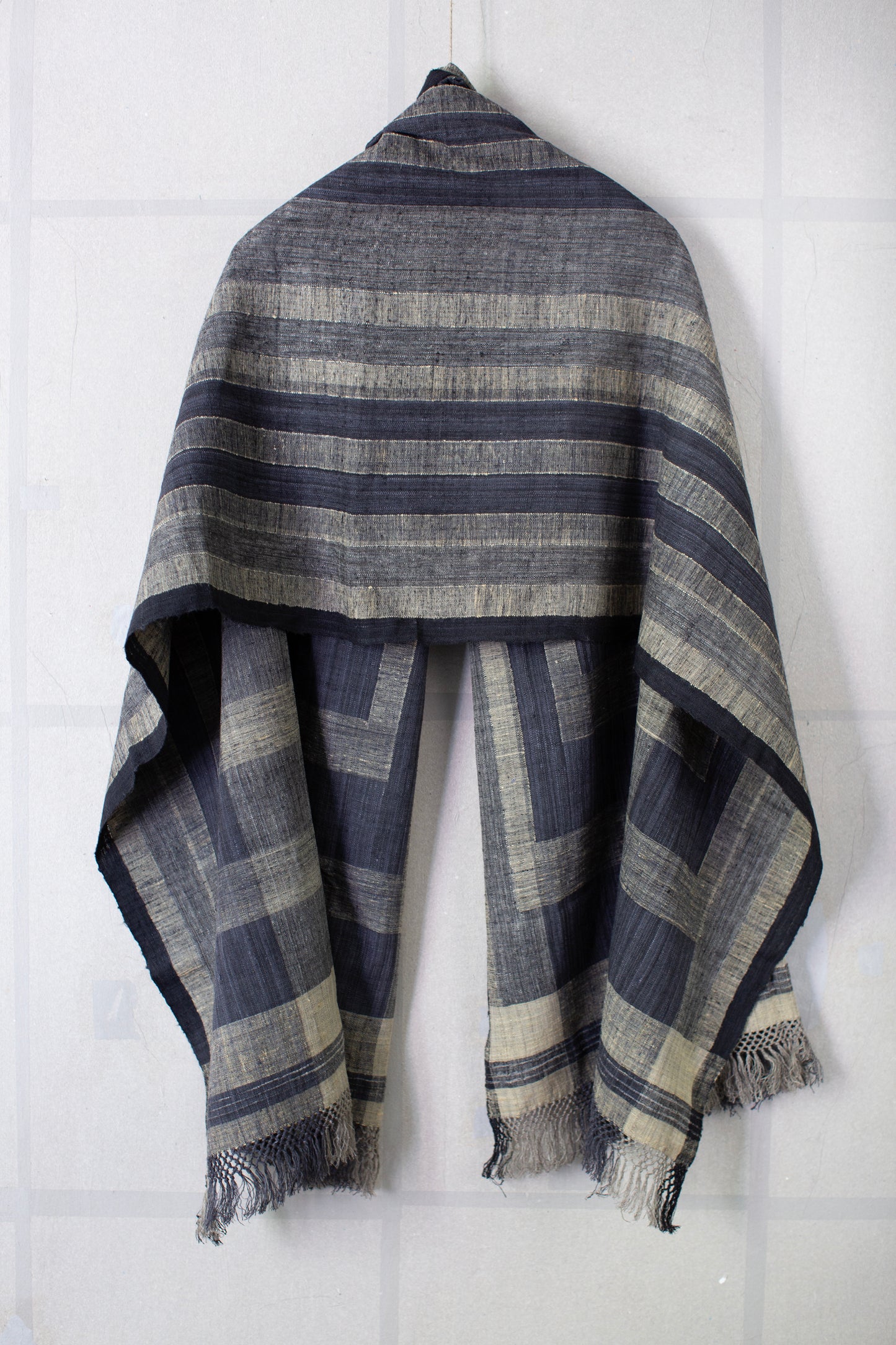 STOLE#2 - IRON OXIDE / RICE HAY HANDWOVEN