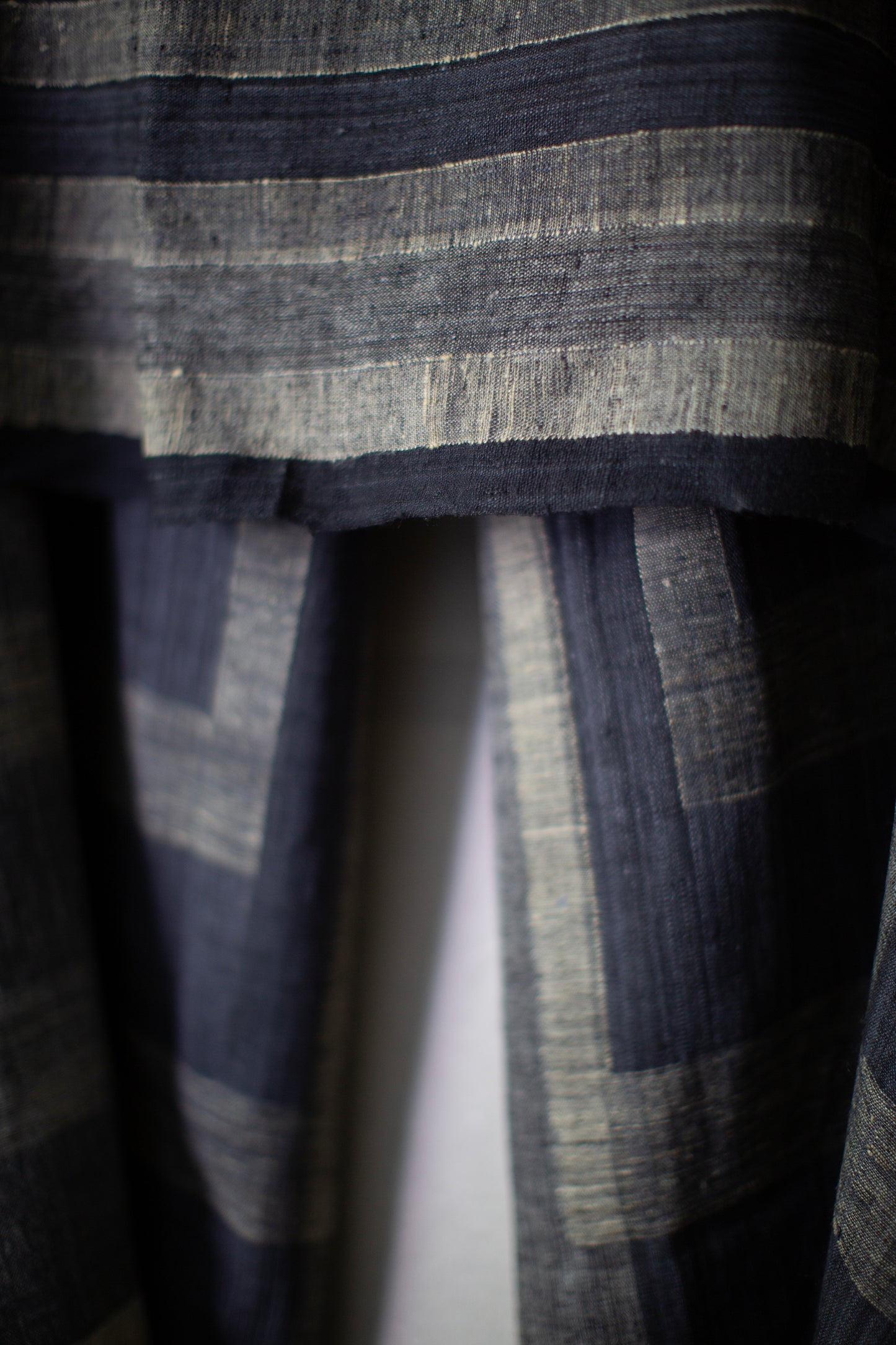 STOLE#2 - IRON OXIDE / RICE HAY HANDWOVEN