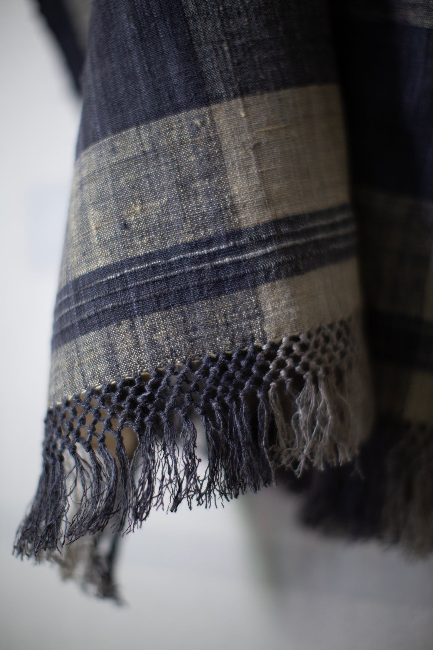 STOLE#2 - IRON OXIDE / RICE HAY HANDWOVEN