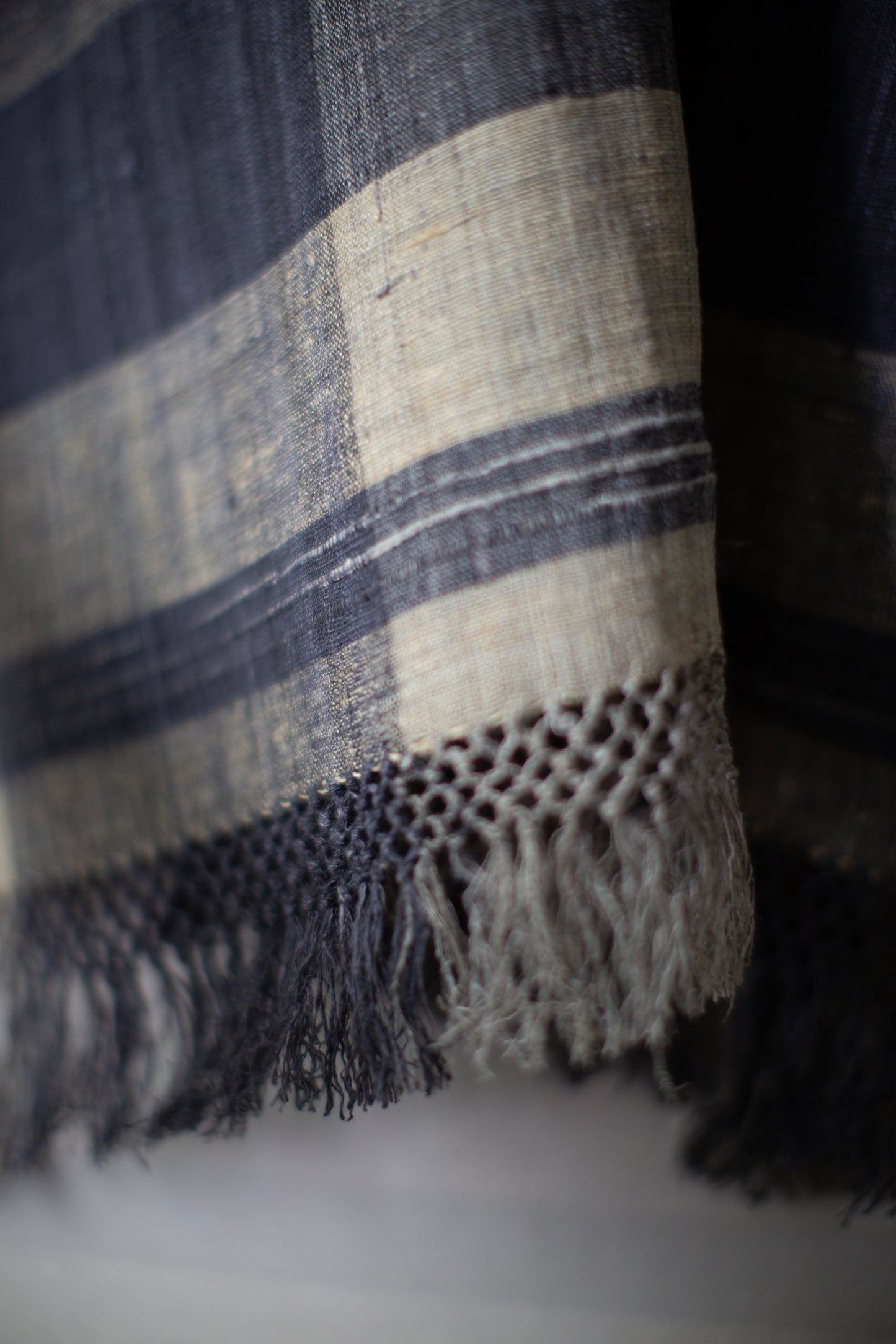 STOLE#2 - IRON OXIDE / RICE HAY HANDWOVEN